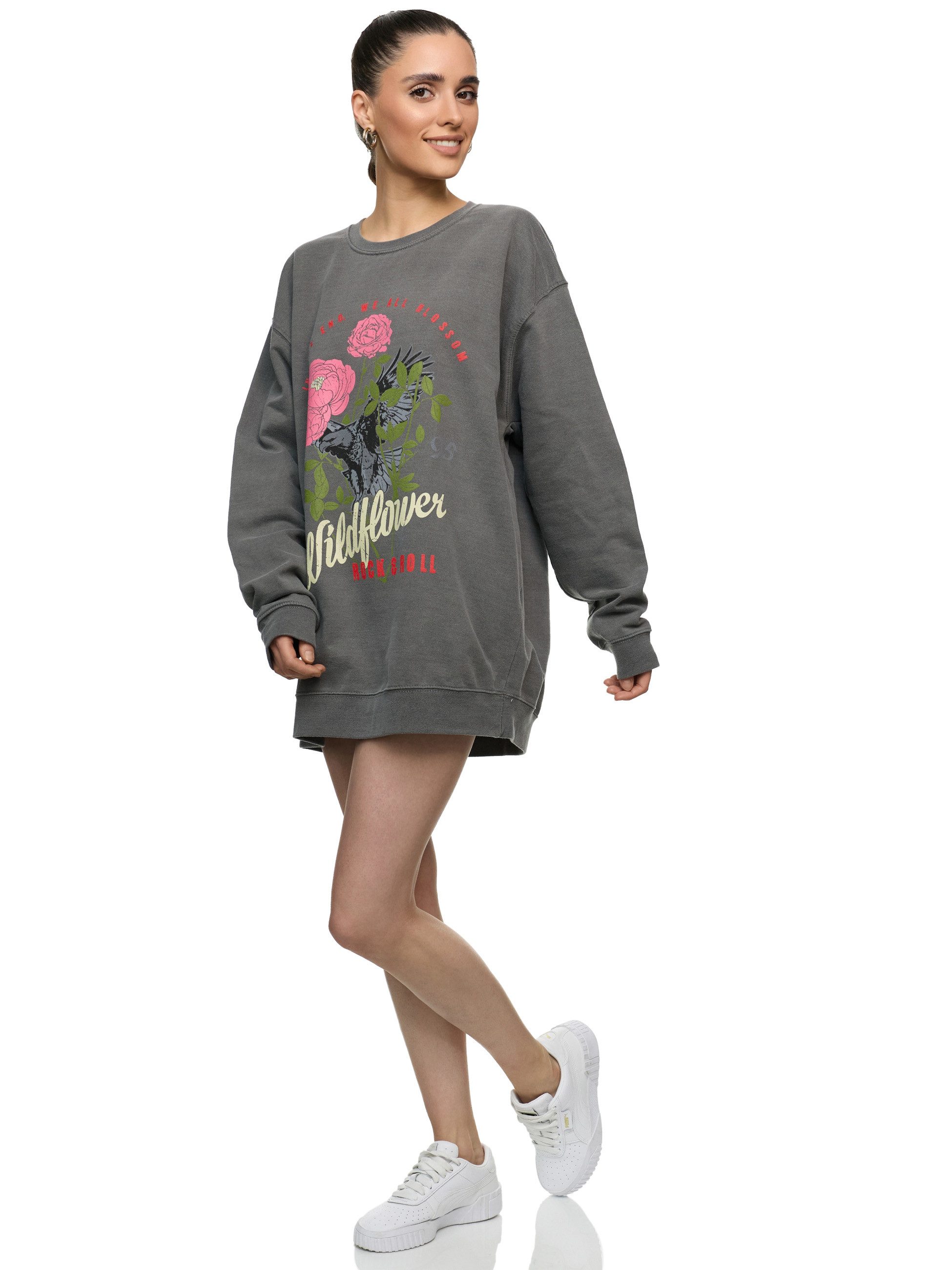 Worldclassca Sweatshirt Worldclassca Oversized Sweatshirt WILDFLOWER Print günstig online kaufen