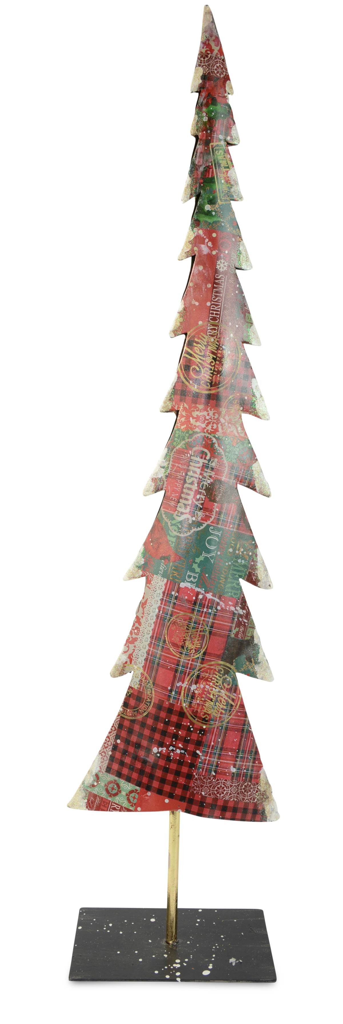 RIFFELMACHER & WEINBERGER Christbaumschmuck Metall Weihnachtsbaum stehend, Rot Grün, 16,5×67