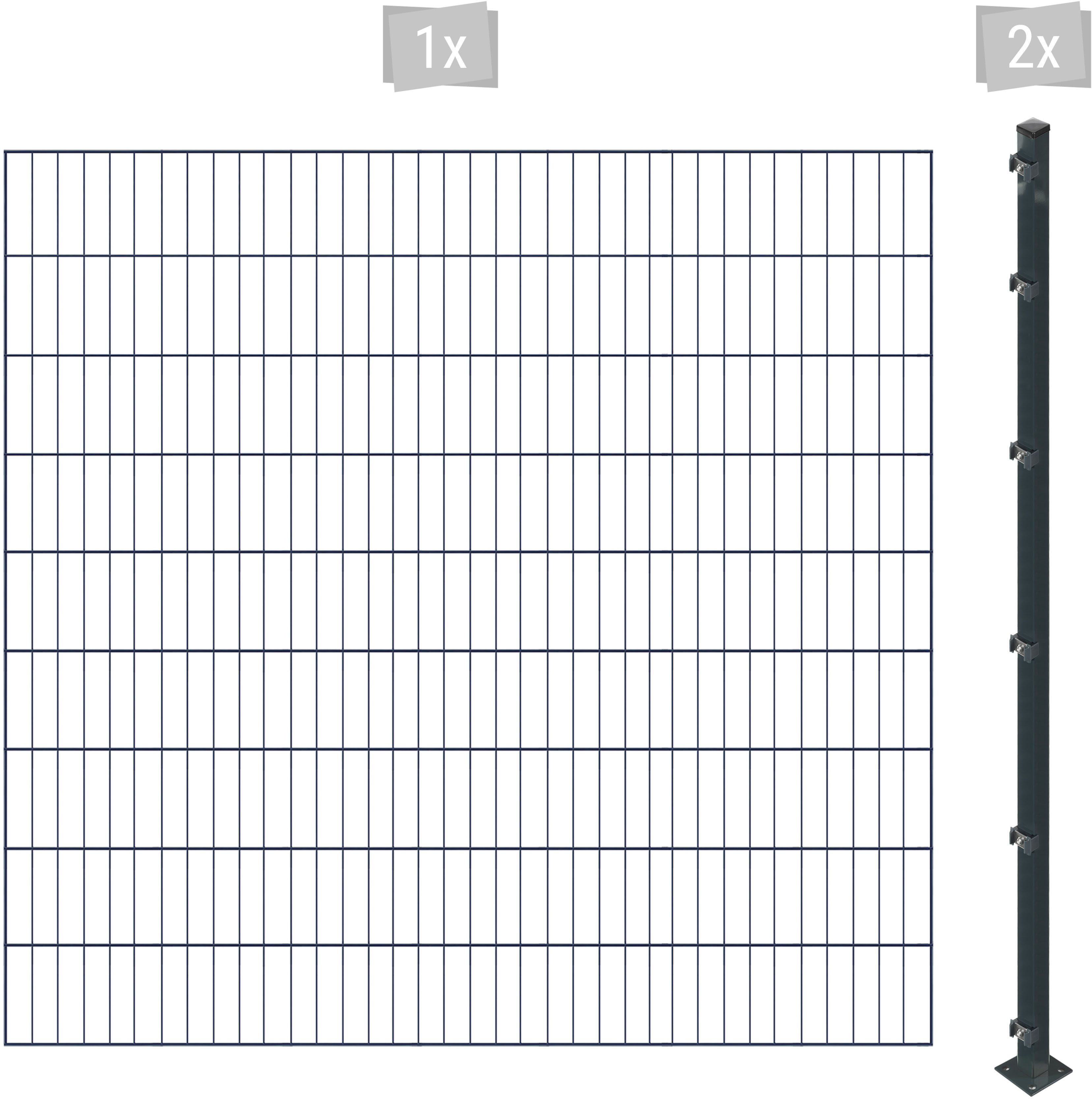 Arvotec Einstabmattenzaun ESSENTIAL 180 zum Einbetonieren, (Set, 3St