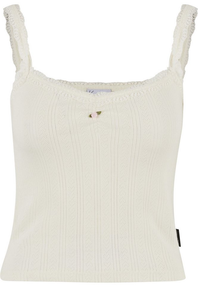 Karl Kani Muskelshirt Karl Kani Woven Signature Pointelle Top (1-tlg)