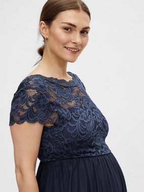 Mamalicious Spitzenkleid Mivana (1-tlg) Spitze, Drapiert/gerafft