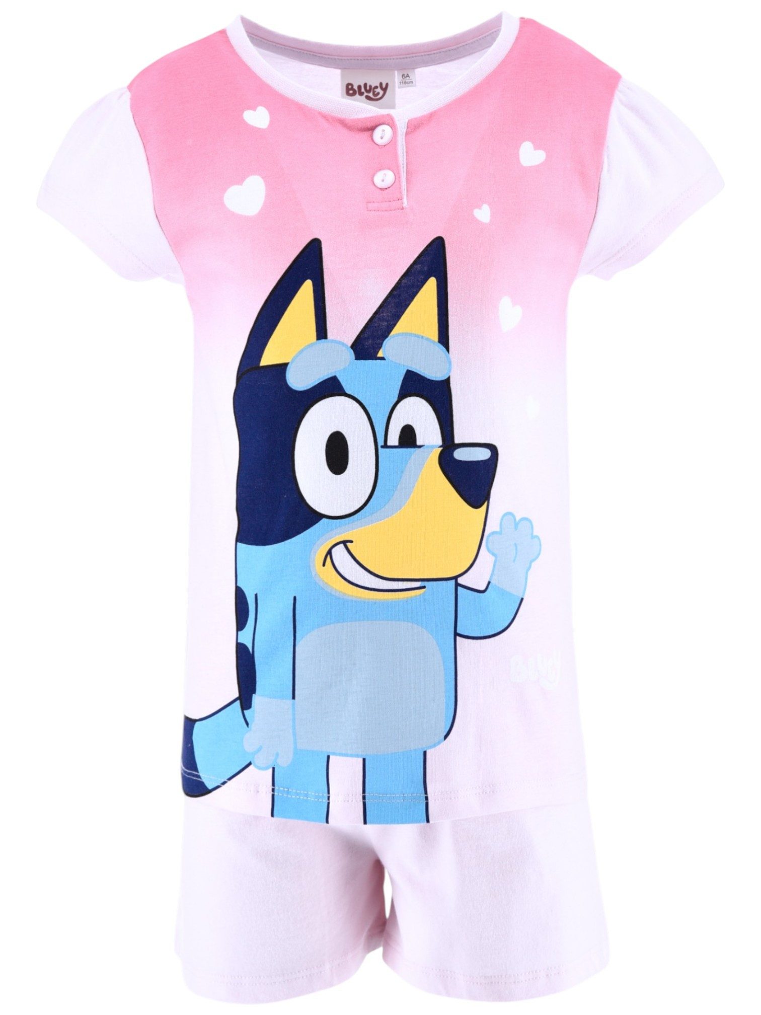 Bluey Schlafanzug Bluey (2 tlg) Pyjama Set kurz - Mädchen Shorty Gr. 98-116 cm