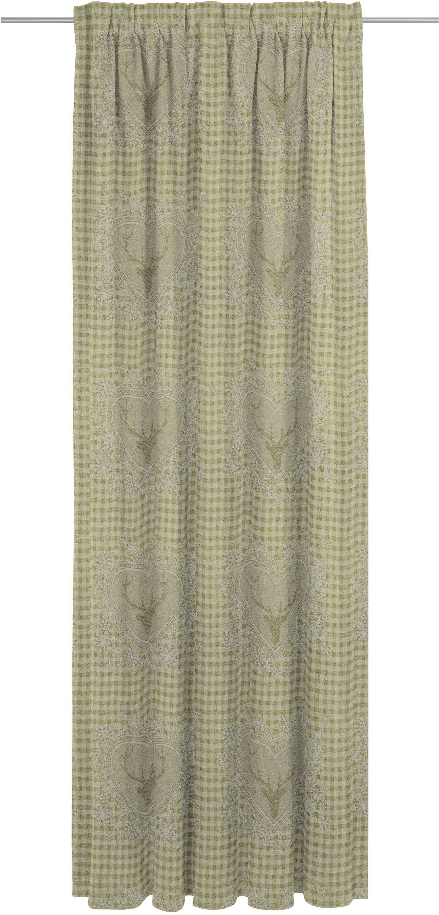 lindgrün Vorhang (1 Jacquard Stuben, blickdicht, St), Wirth, Multifunktionsband