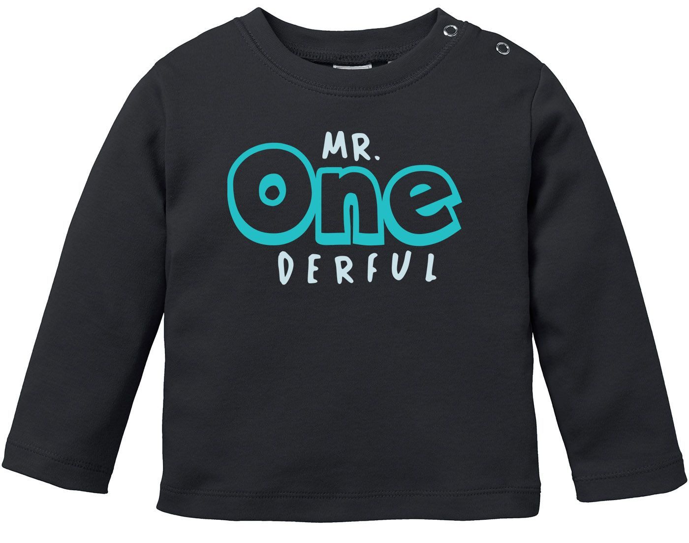 Rundhalsshirt Baby Langarmshirt Babyshirt Mr Onederful Geburtstag 1 Jahr Geschenk