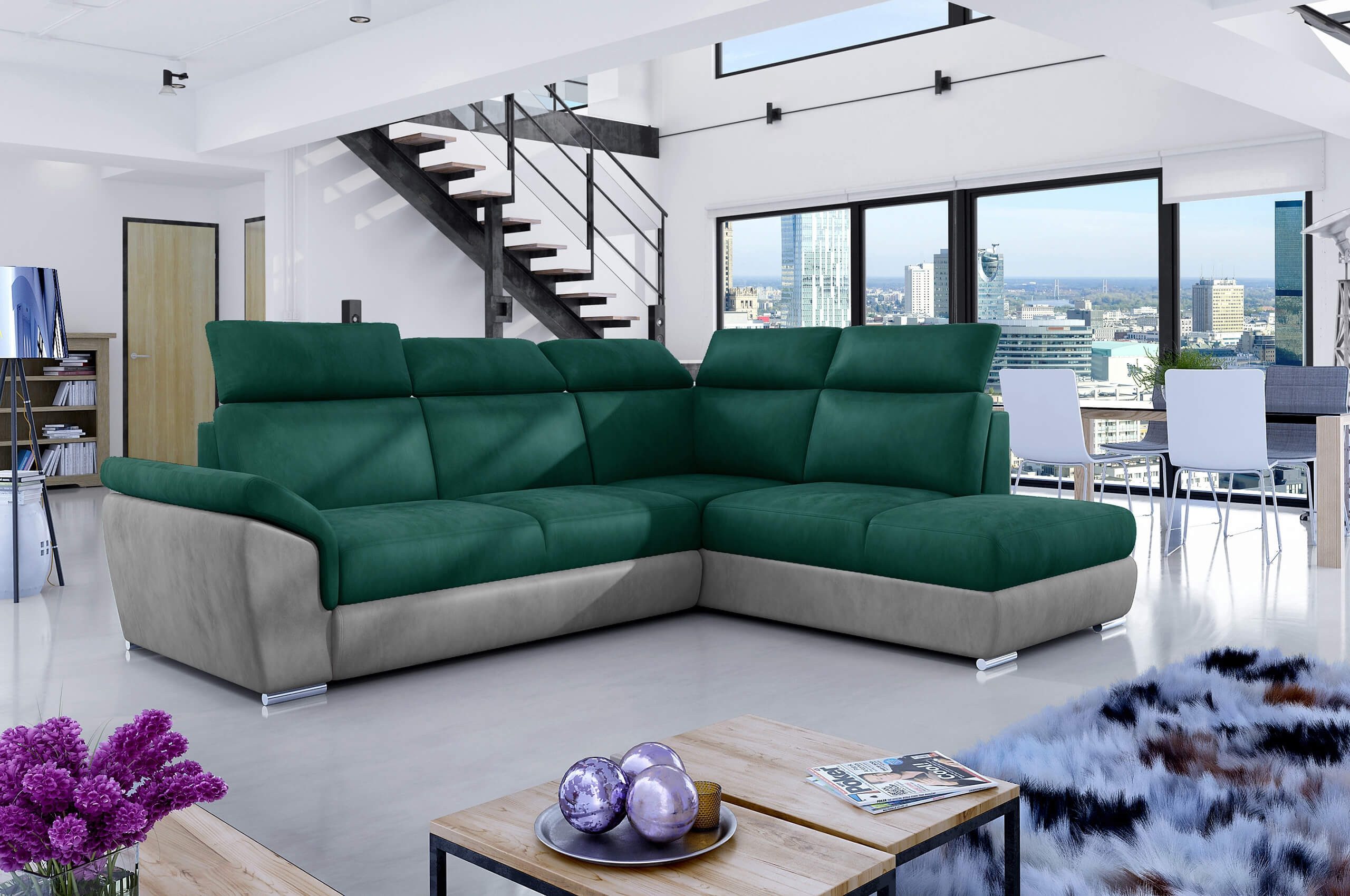 Flaschengrün/Grau | Korpus: Silbergrau