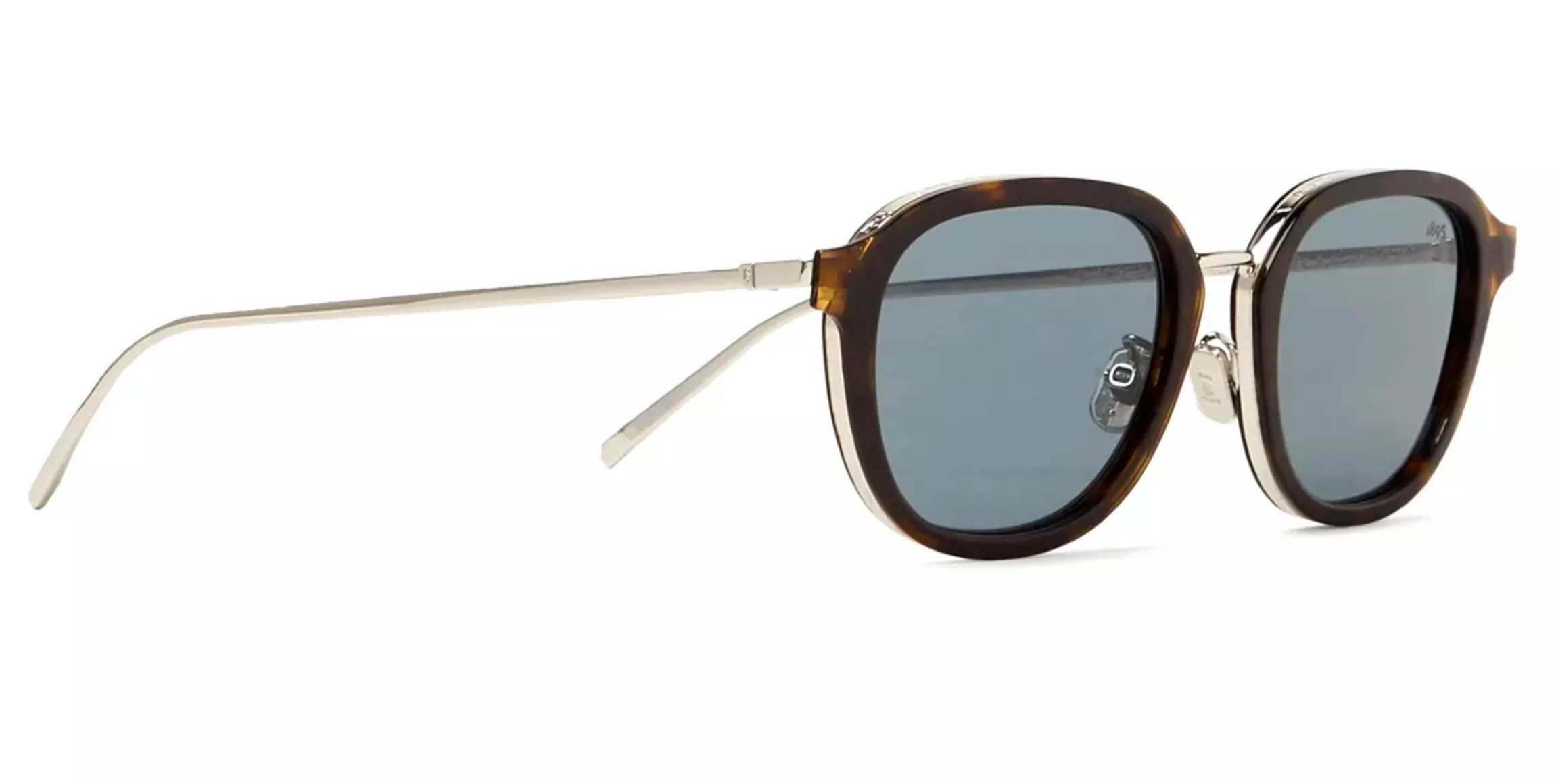Berluti Sonnenbrille Runde Acetat Brille mit Silberakzenten Kollektion spiegelt Berlutis Tradition in der Patina-Technik
