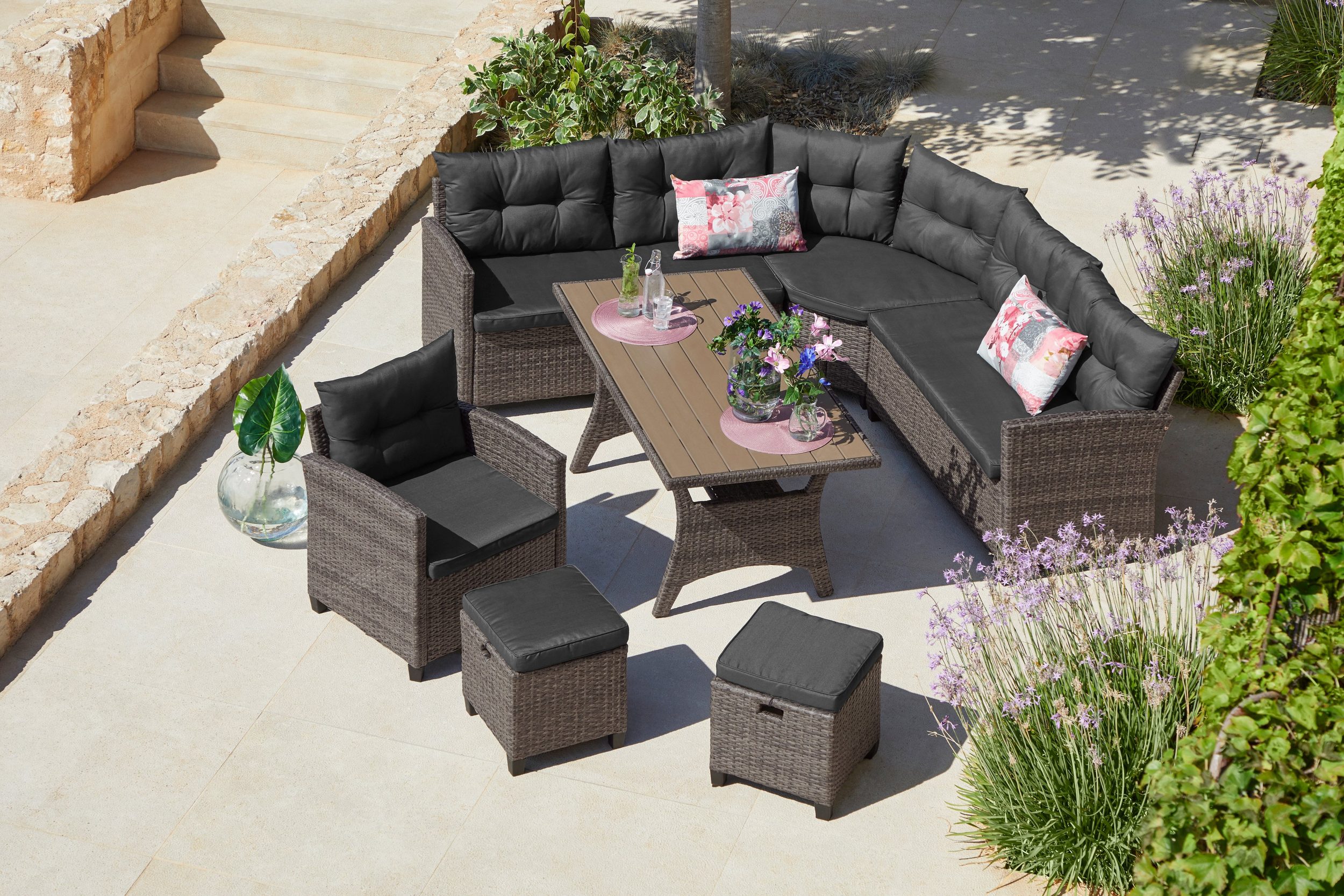 KONIFERA Gartenlounge-Set Keros Premium - Einrichtungsbeispiel