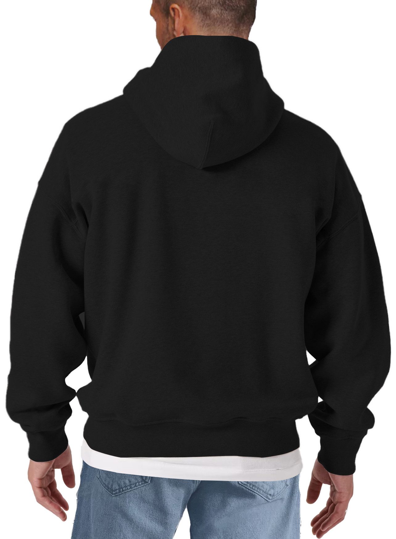MAKAYA Kapuzenpullover Kopfhörer Musik Motiv Retro Hip Hop Hoodie Jungen Männer Herren (Schwarz, S, M, L, XL, XXL, 3XL, 4XL) Baumwolle