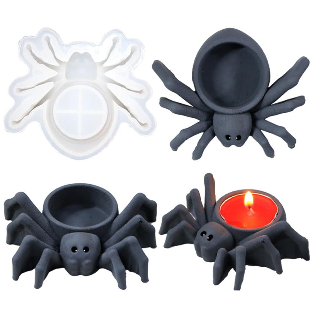 Coonoor Silikonform Halloween Spinne Silikonformen, DIY Kerzenhalter-Gießform, (1-tlg)