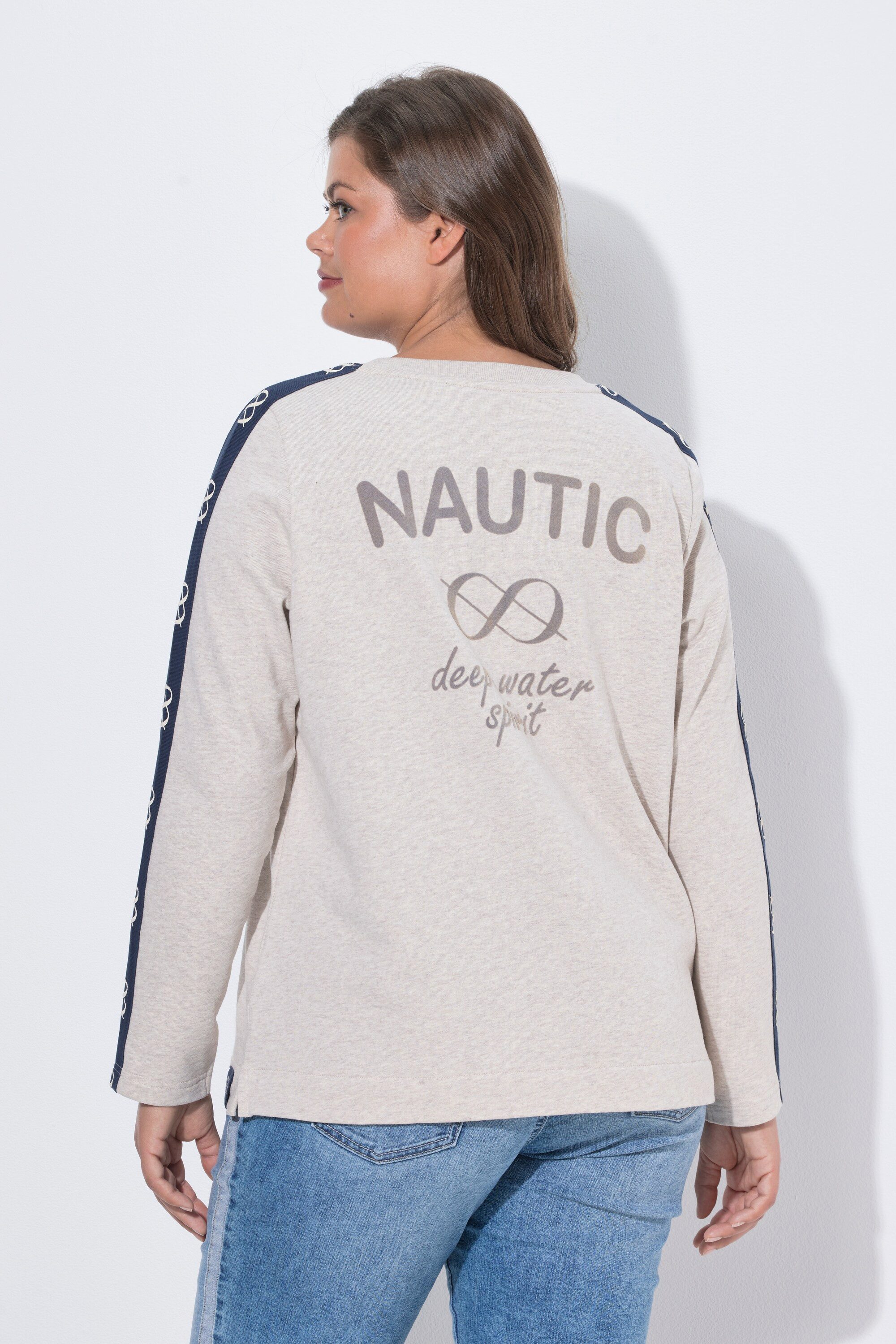 Laurasøn Sweatshirt Sweatshirt Rundhalsausschnitt Langarm Rückenprint – Bild 3 von 4