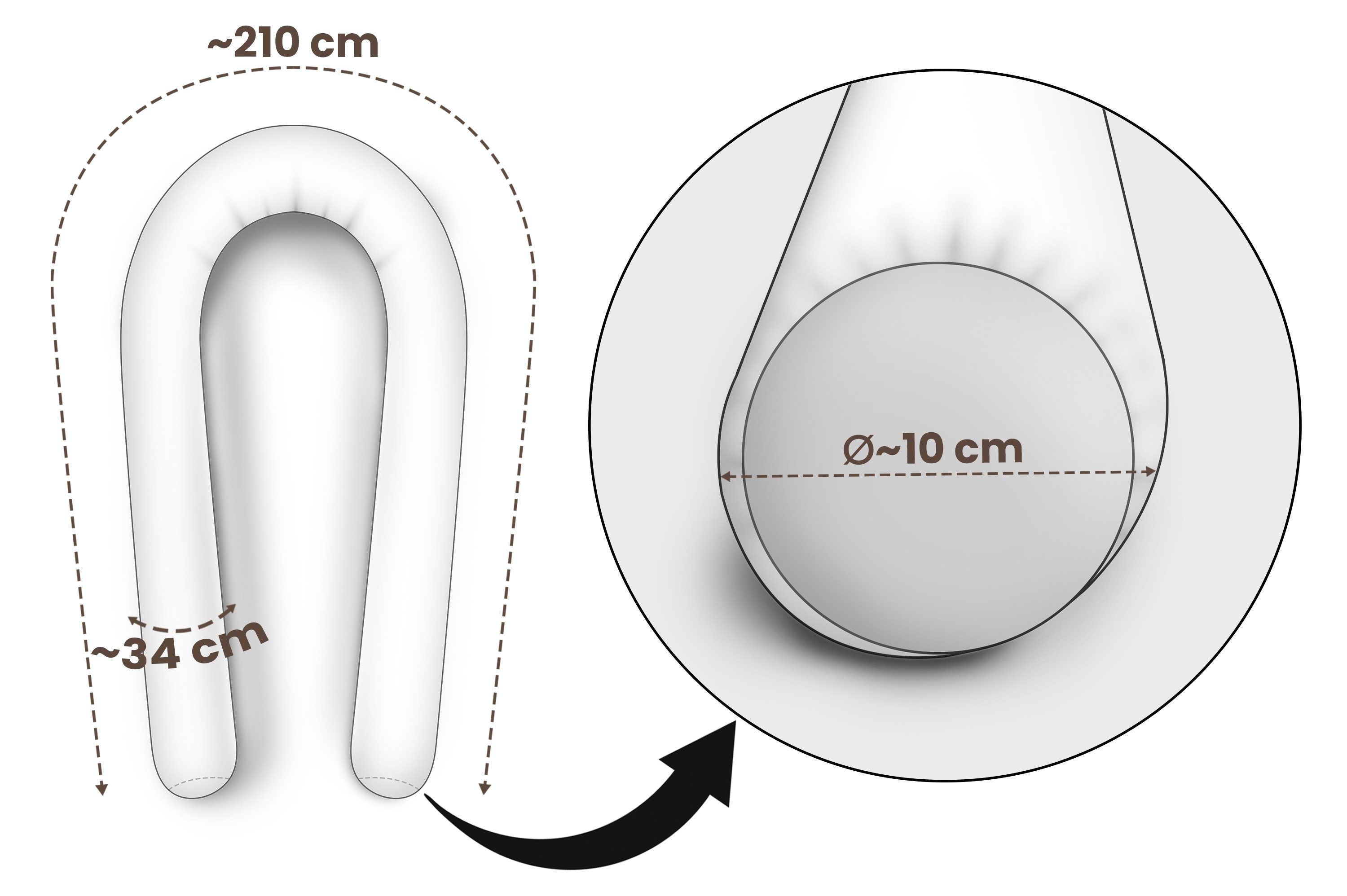 Amilian Nestchenschlange Bettschlange 210cm - Seitenschläferkissen - Nestschlangen, (Nestchenschlange für Kinderbett, Nestchen, Bettumrandung als Kopfschutz, Kantenschutz für Ihr Babybett), Nestchen - Bettumrandung als Kopfschutz - Kantenschutz für Babybett