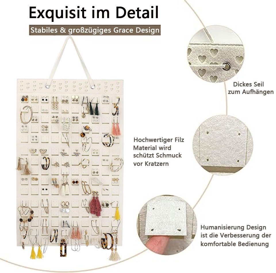 Coonoor Schmuckständer Schmuckhalter Wand (1 St), für Ohrringe – Bild 3 von 5
