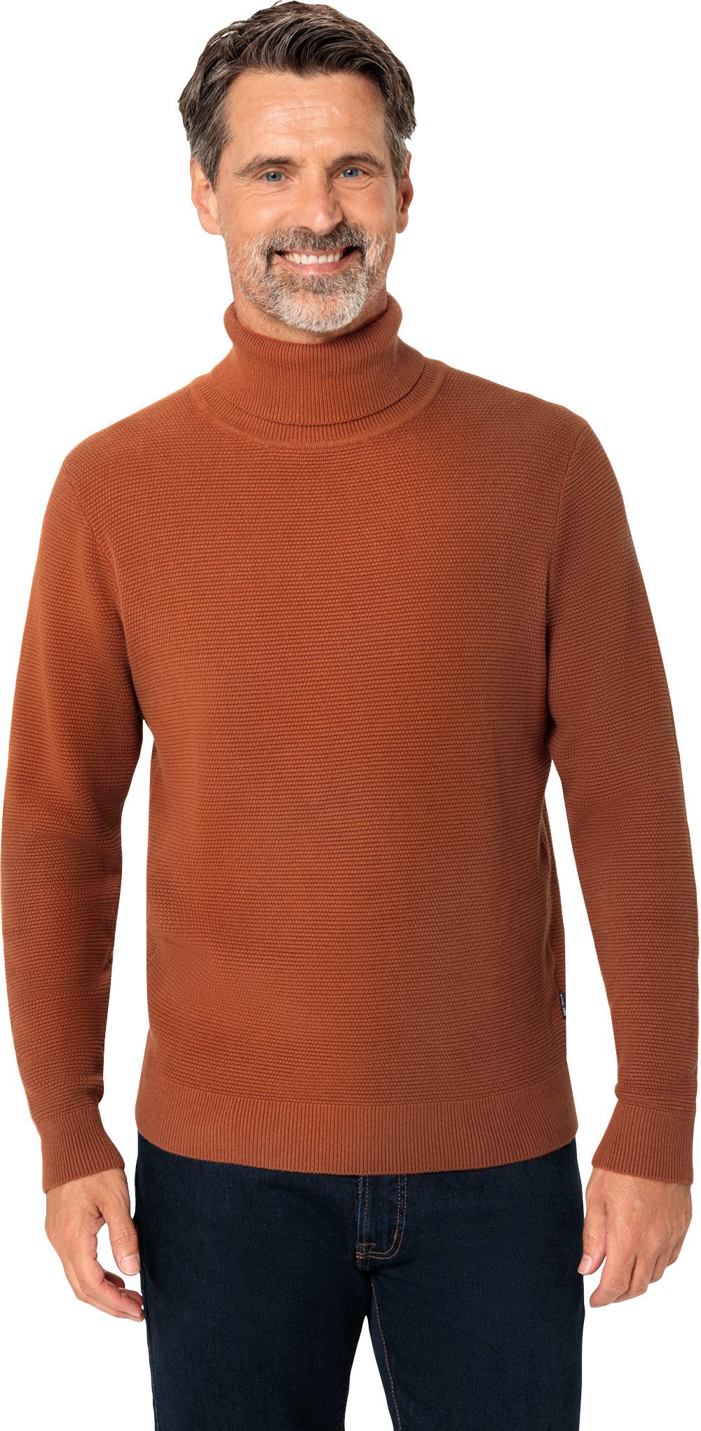 Otto Kern Rollkragenpullover Edle Reiskornstruktur
