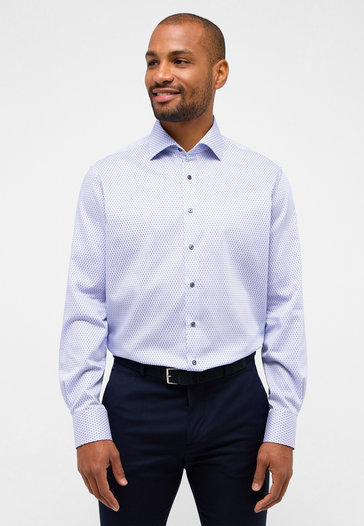 Eterna Businesshemd – Minimal Print, Bügelfrei, Modern Fit