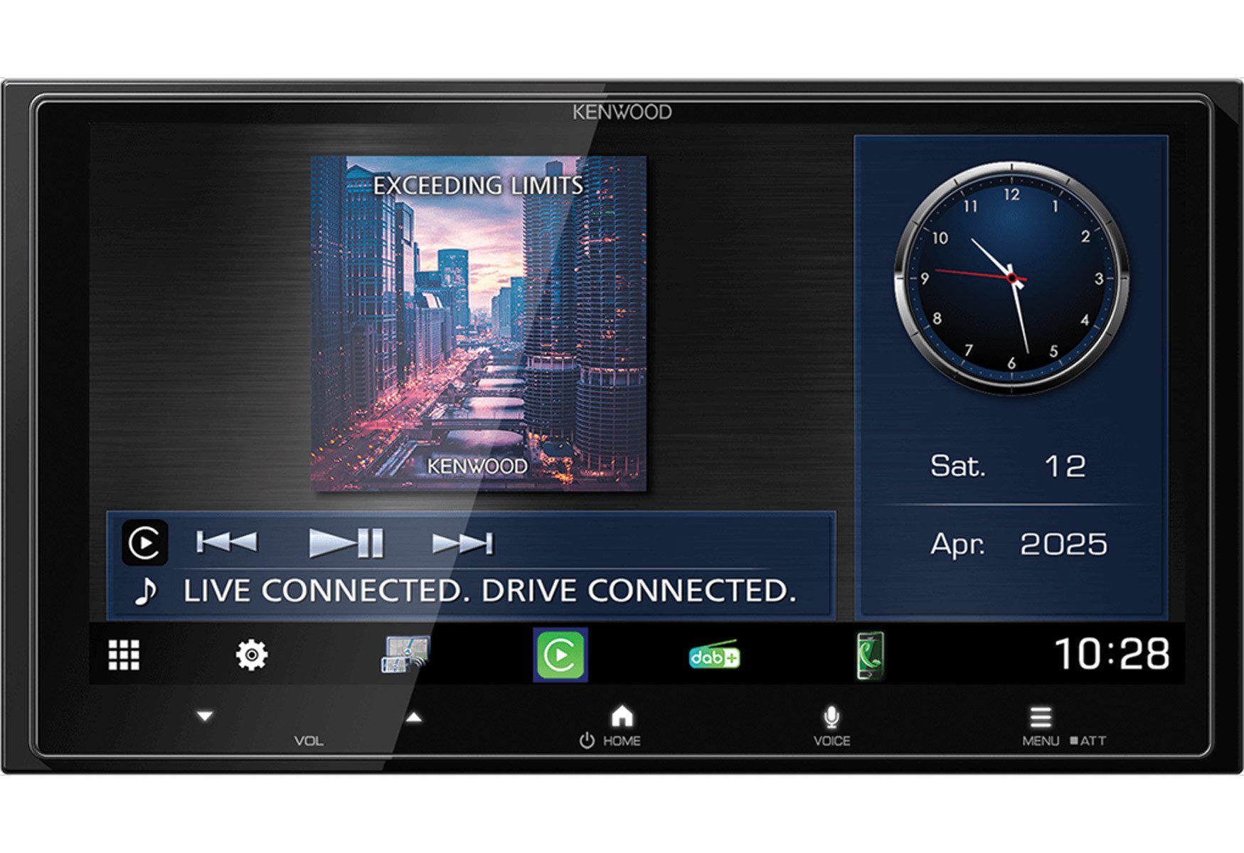 KENWOOD DMX7525DABS 6,92-Zoll 2-DIN Digital Media Receiver mit HD-Display Autoradio