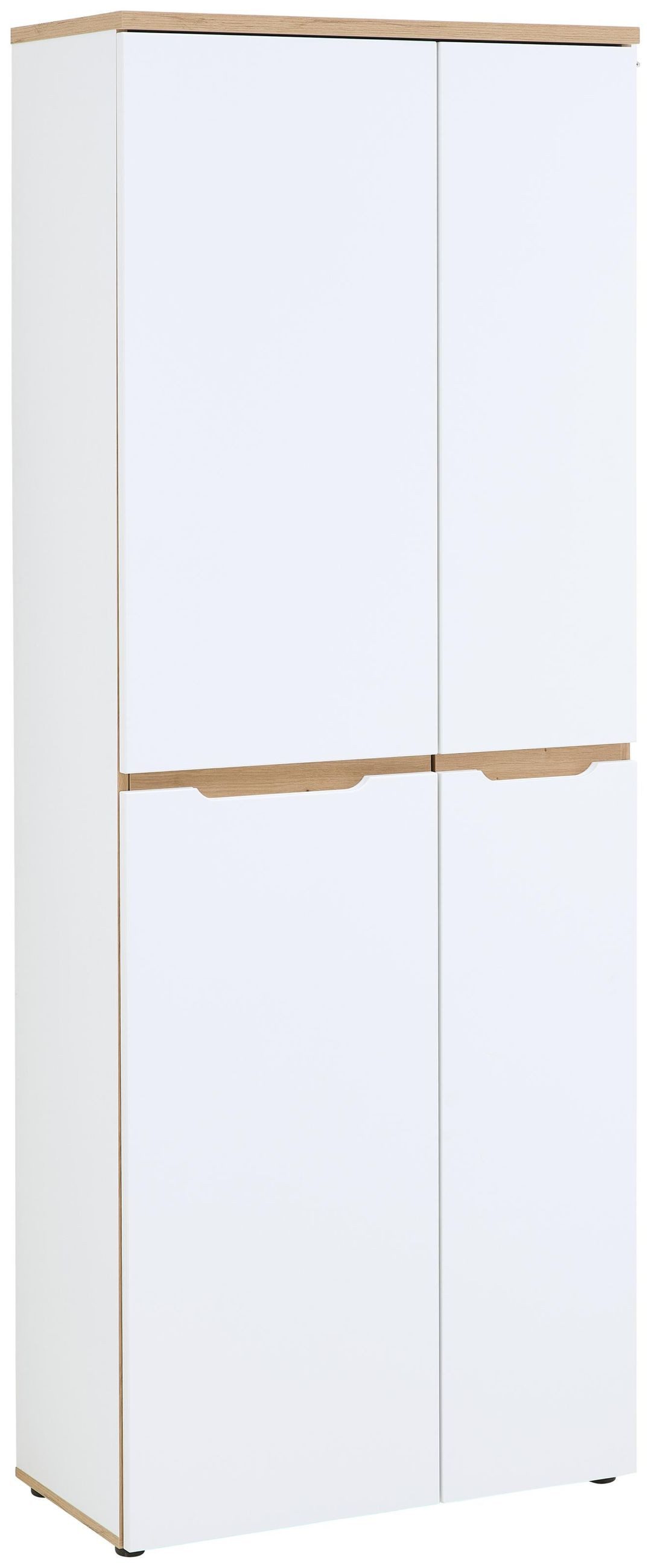 Mehrzweckschrank Büroschrank MEMPHIS 2-türig WH01 Front Weiß supermatt