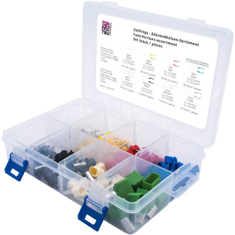 Aderendhülsen TRU COMPONENTS T1903C035 Aderendhülsen-Sortiment 0.75 mm², 1 mm², 1.5
