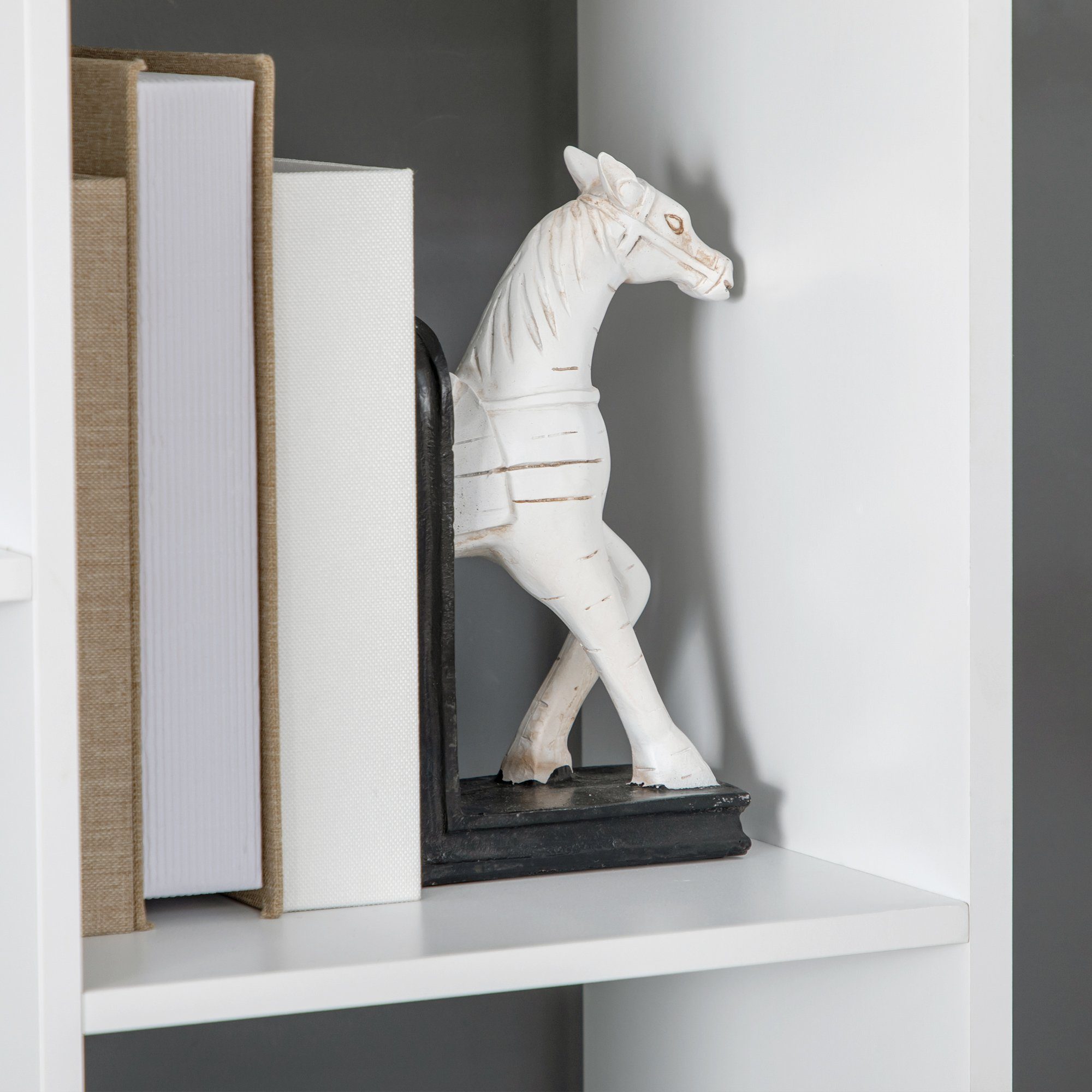 HOMCOM Bücherregal mit Schublade, inkl. cm, Mit 26 9 cm Set 60 cm Regalen x Anti-Kippsicherung, 1-tlg., Weiß, x 158