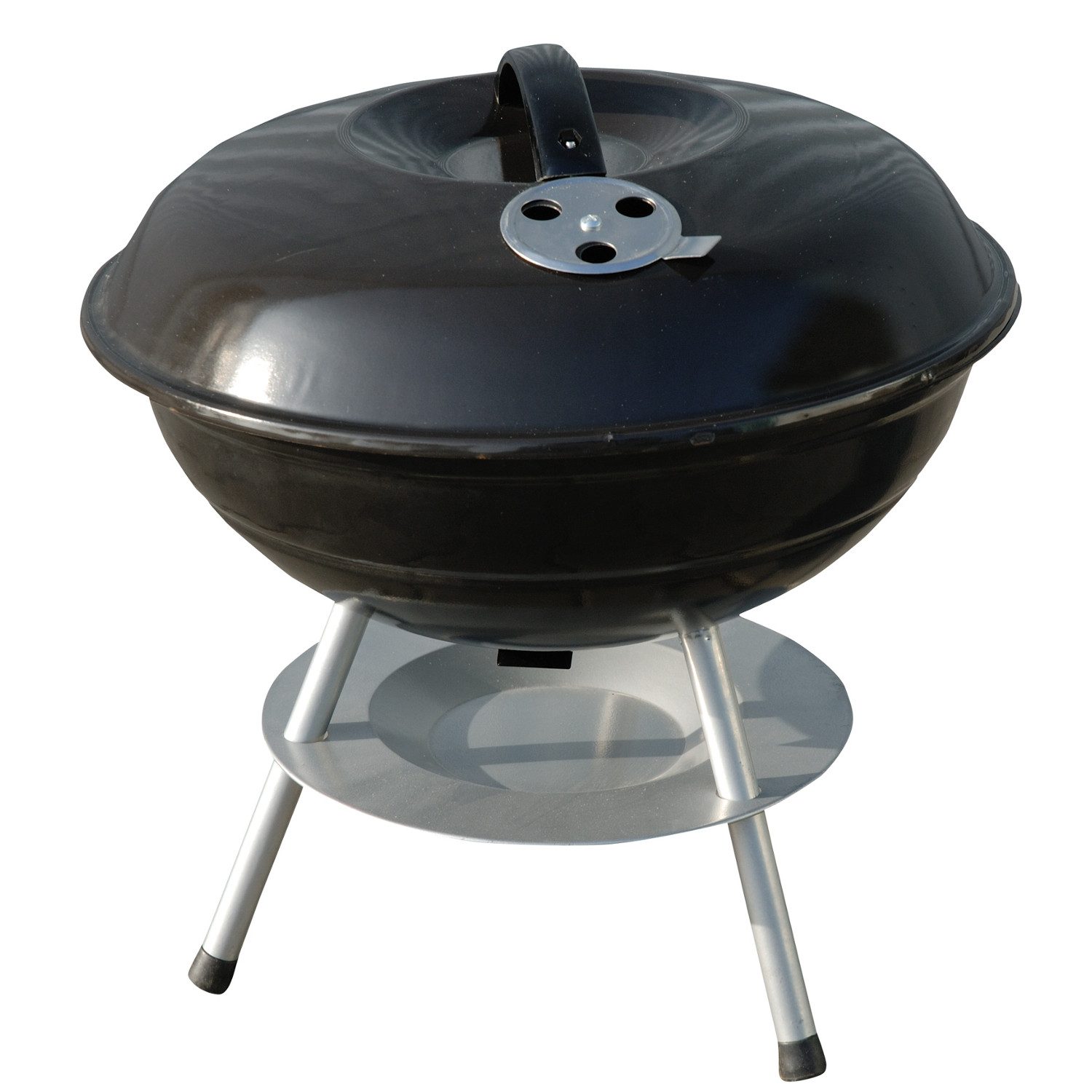 Master Grill & Party Holzkohlegrill MG415, Holzkohlegrill 36 cm Ø Aschenbecher