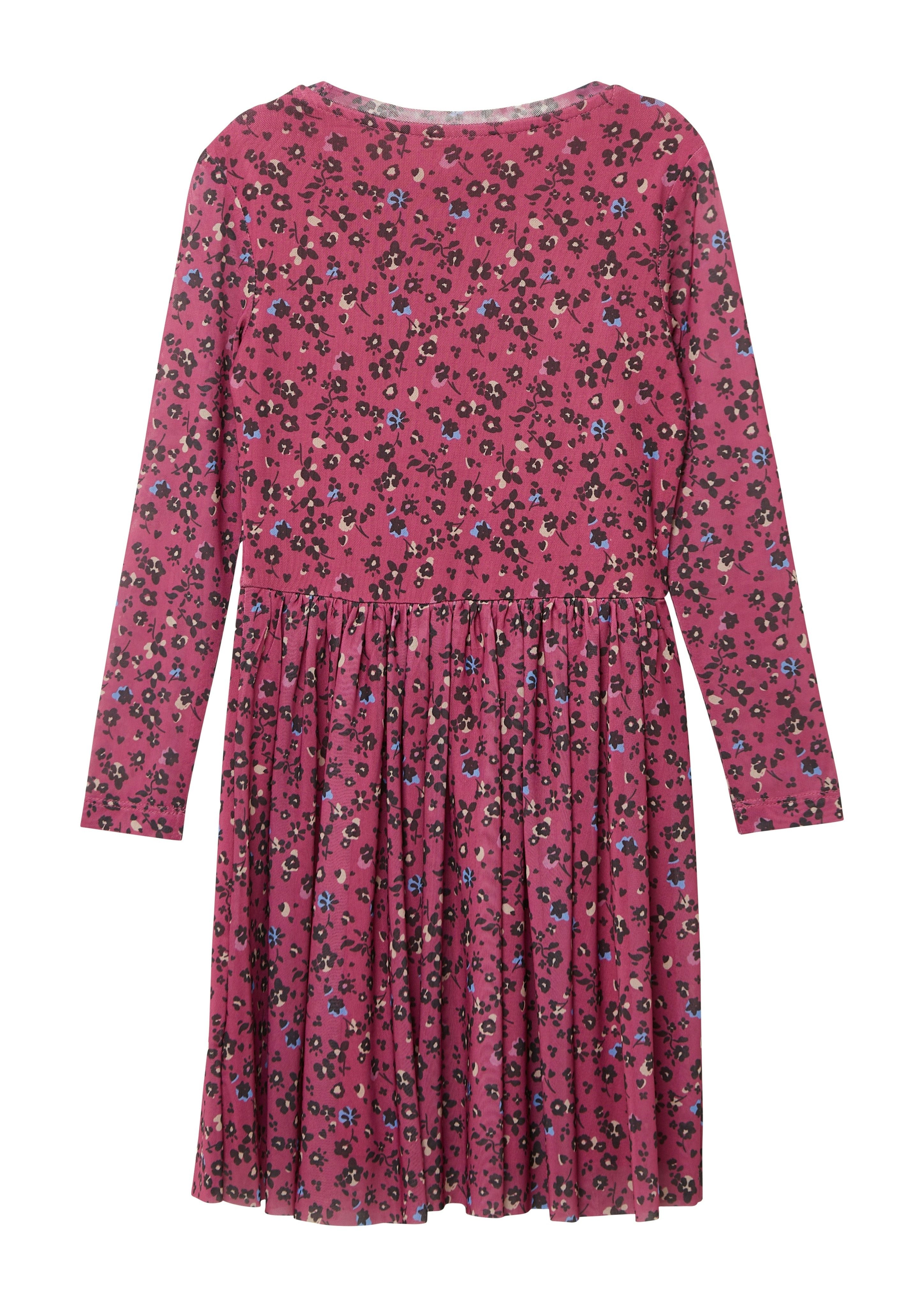 s.Oliver Junior Meshkleid mit floralem Muster, langarm, für Girls