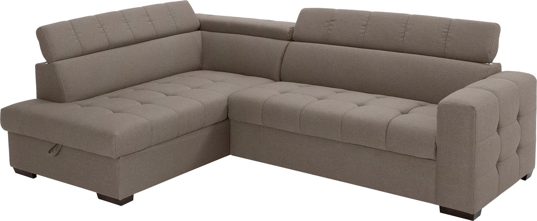 exxpo - sofa Ecksofa Otusso, Steppung Wahlweise Bettfunktion mit Bettkasten im und fashion Sitzbereich