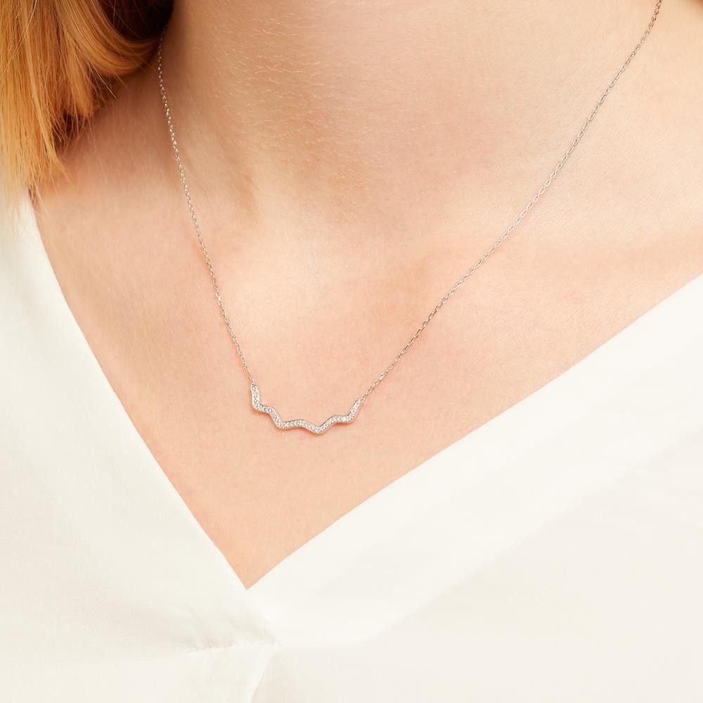 Unique Collier 585er Weißgold-Collier, ...