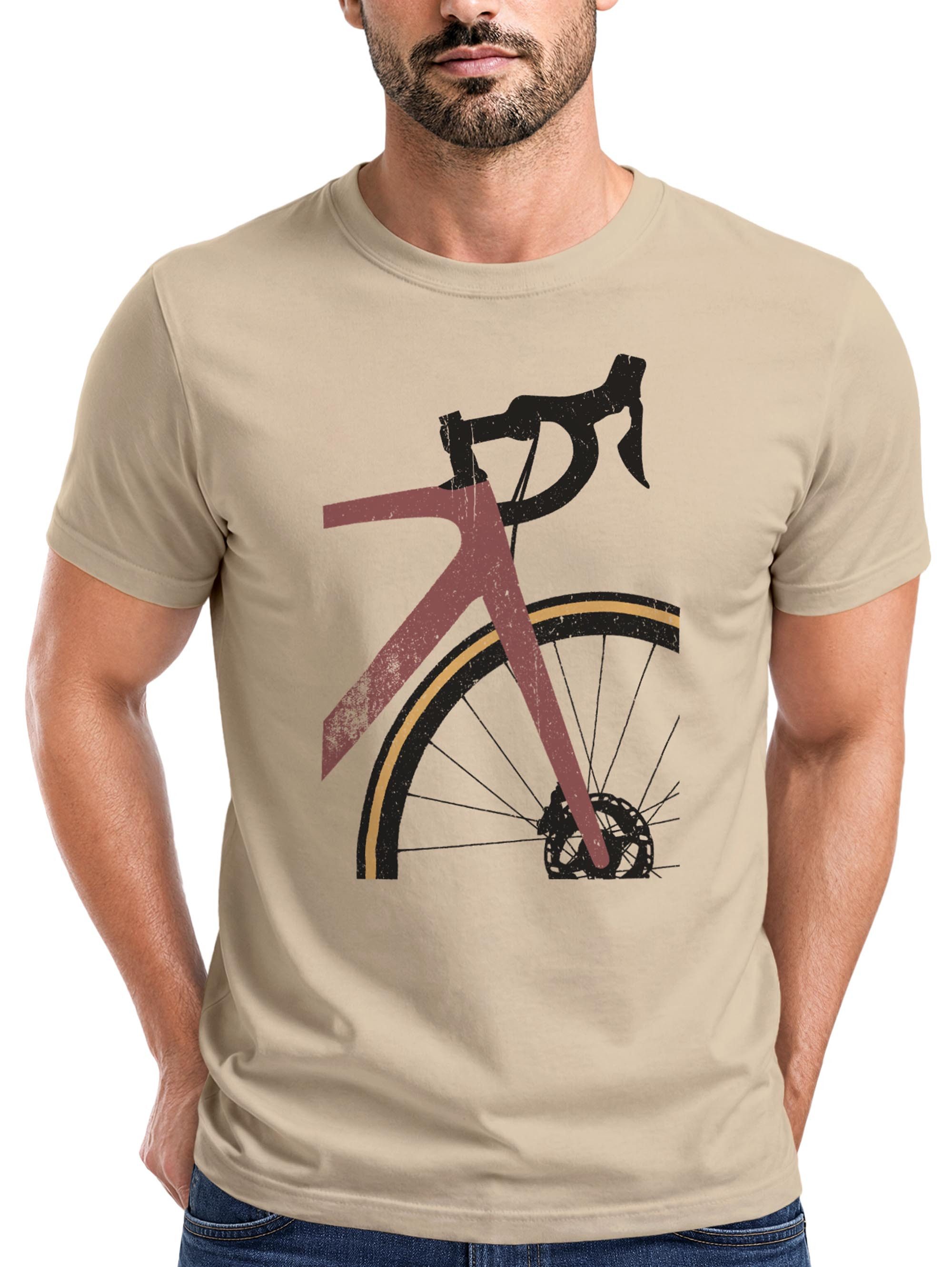 Neverless Print-Shirt Herren T-Shirt Fahrrad Bike Radfahrer Sommer Outdoor Fashion mit Print