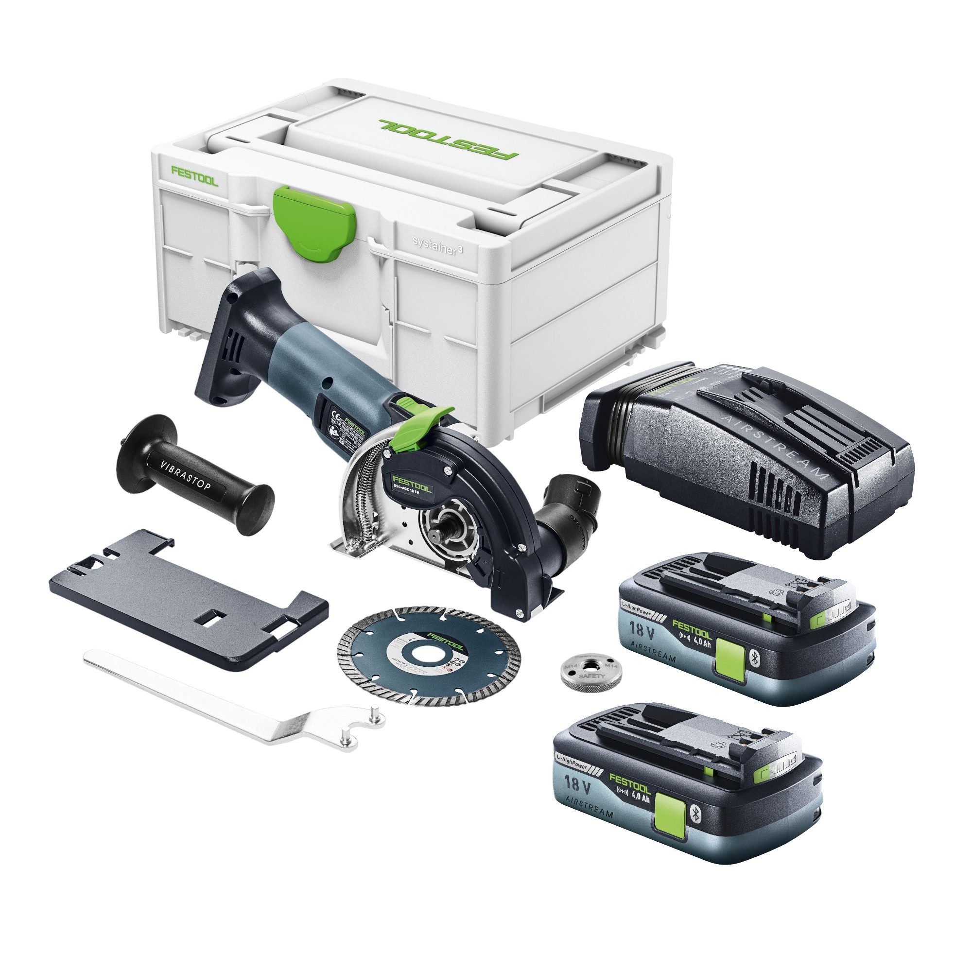 FESTOOL Winkelschleifer Festool DSC-AGC 18-125 FH EB-Basic Akku Freihandtrennsystem 18 V 125 m