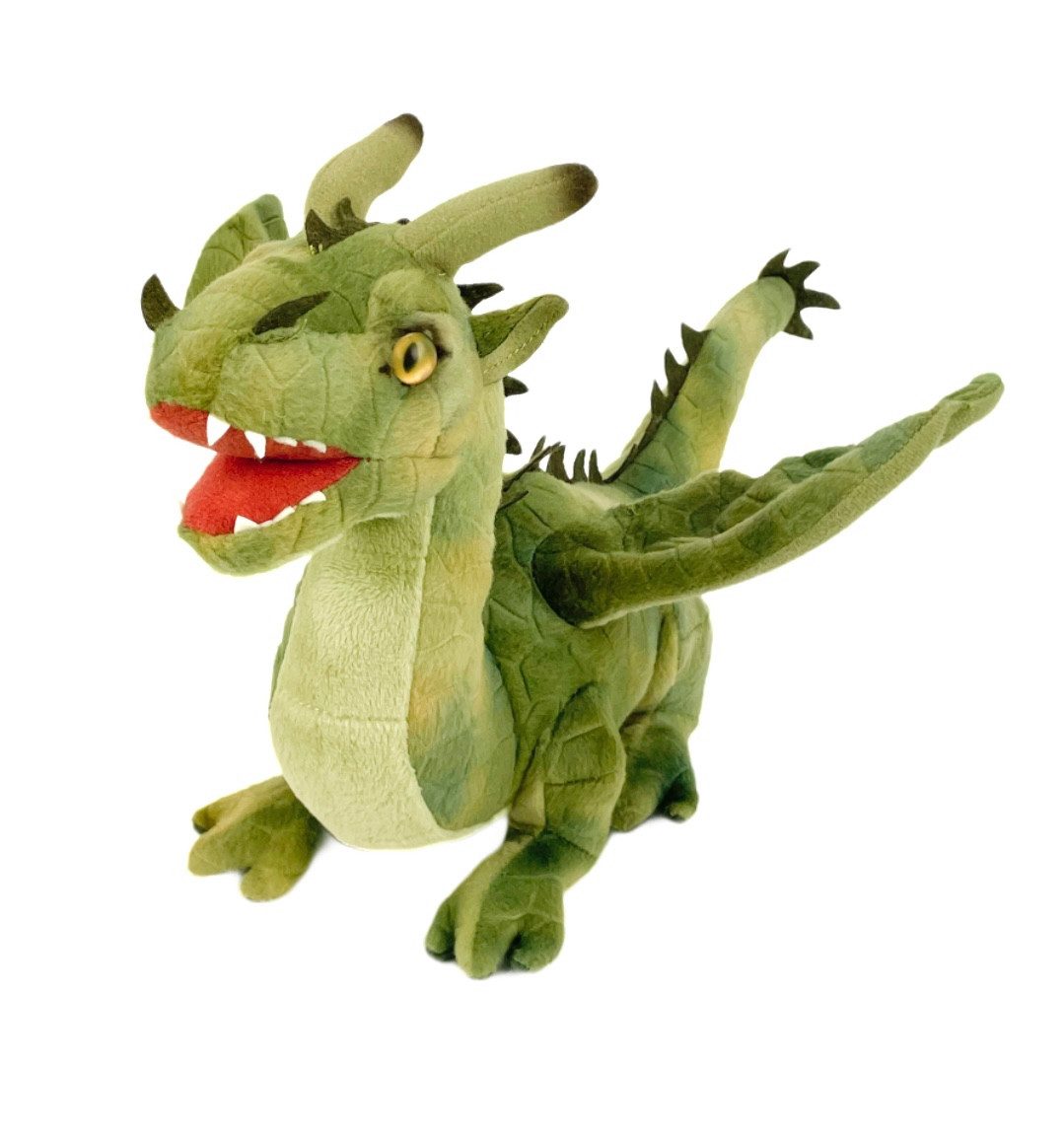 Teddys Rothenburg Kuscheltier Drache grün 40 cm Plüschdrache