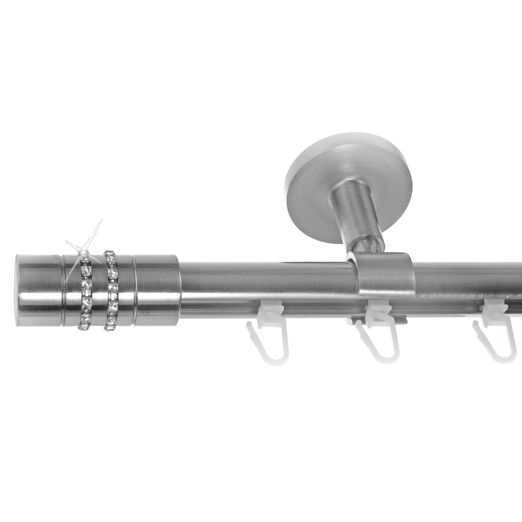 BASIT Gardinenstange Innenlauf Edelstahloptik 20mm mit günstig online kaufen