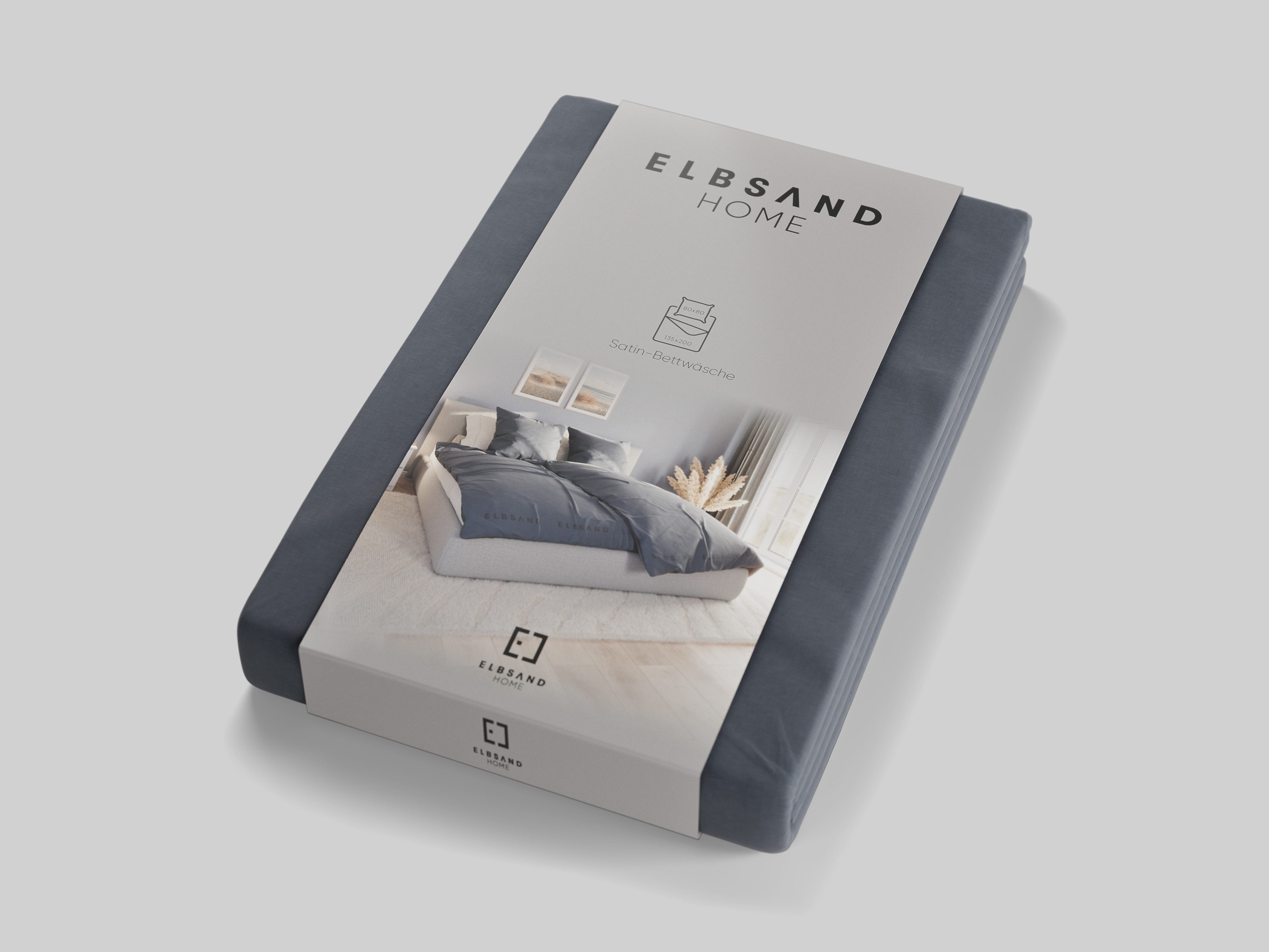 Elbsand Home Bettwäsche, 100% Baumwolle, Satin, 2 teilig
