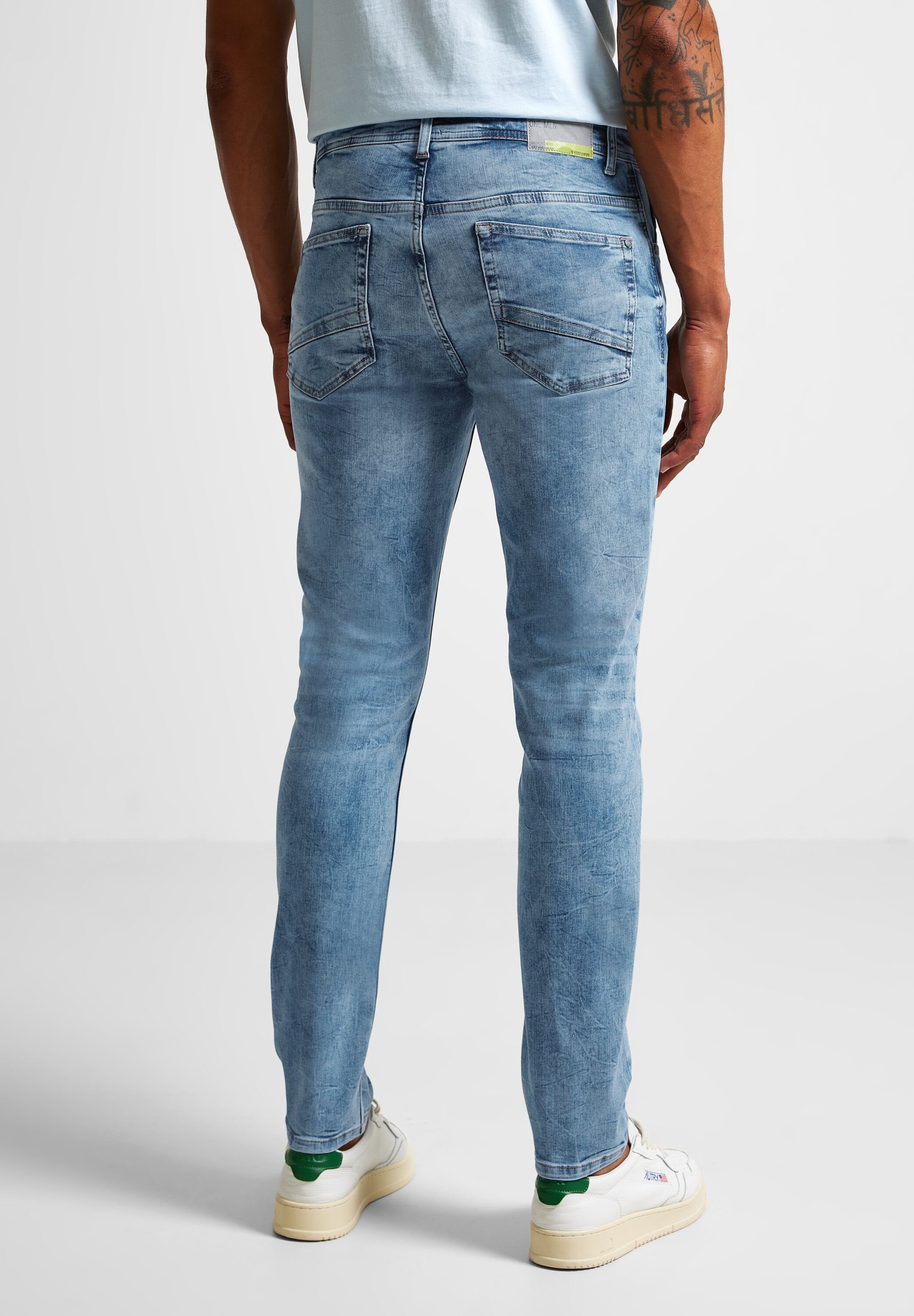 STREET ONE MEN Slim-fit-Jeans 5-Pocket-Style, Herren Slim Fit Jeans
