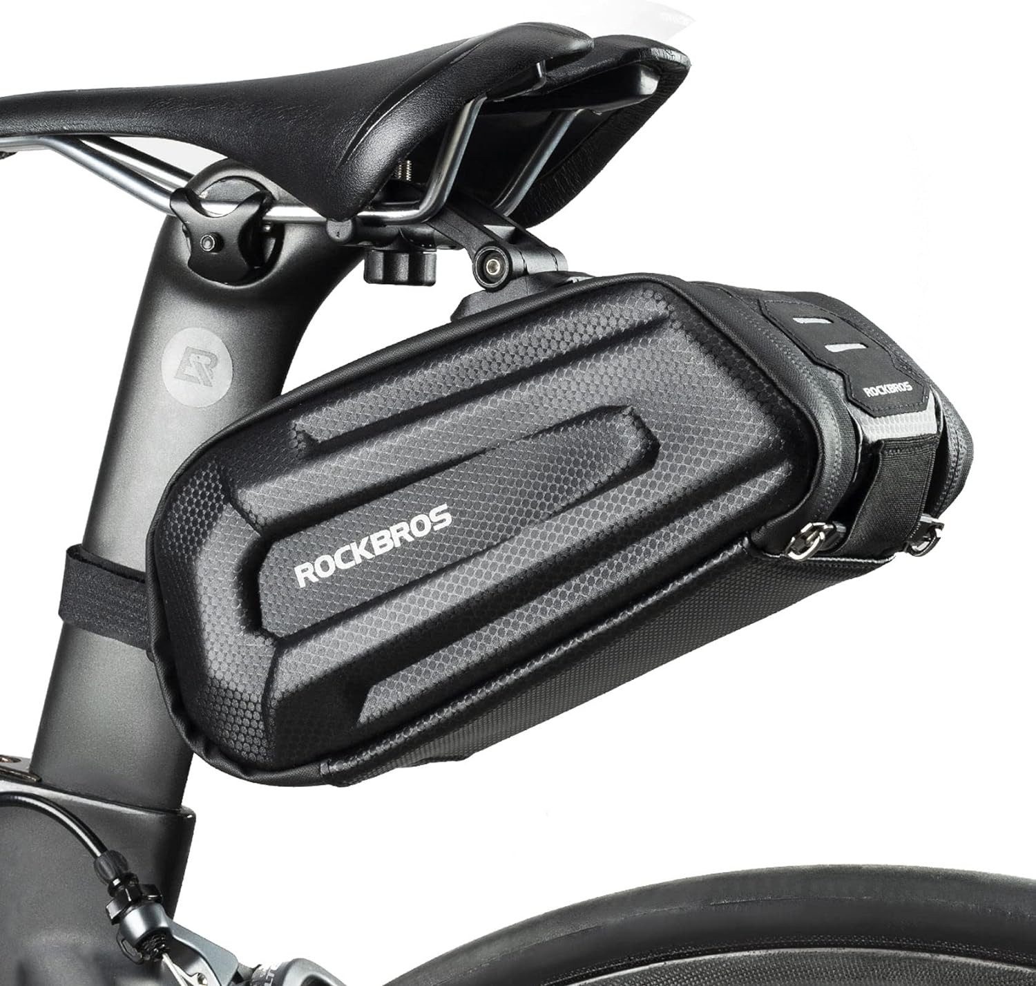 ROCKBROS Satteltasche Fahrradtasche Wasserabweisend, 3D Hard Shell (1-tlg), Fahrradsitz Tasche mit Schnellverschluss für MTB Rennrad 1,8L