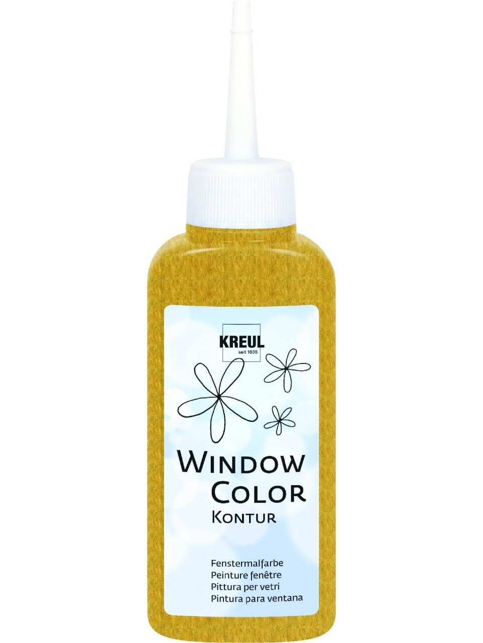 Kreul Bastelfarbe Kreul Window Color Konturenfarbe gold 80 ml