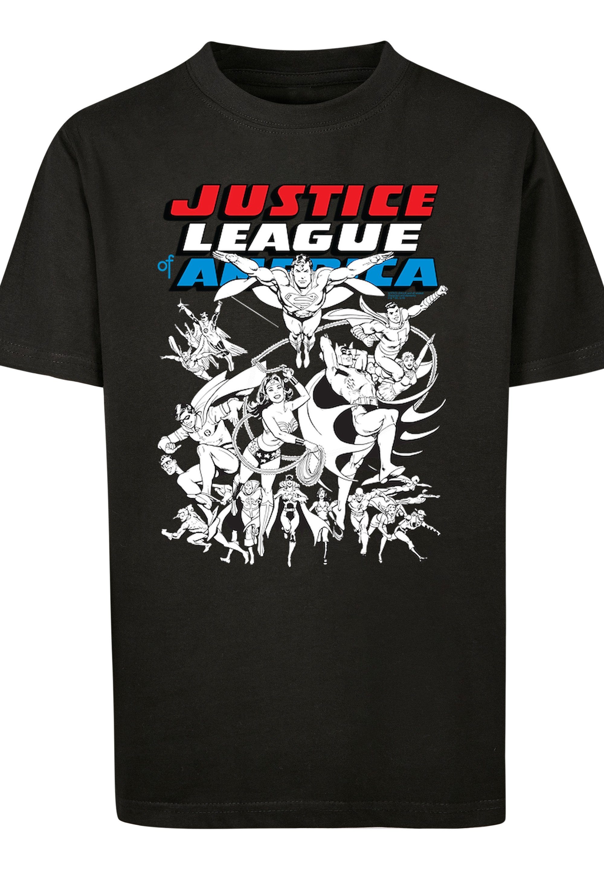 F4NT4STIC Kurzarmshirt Kinder Justice League with Basic (1-tlg) Tee Action Pose Mono Kids