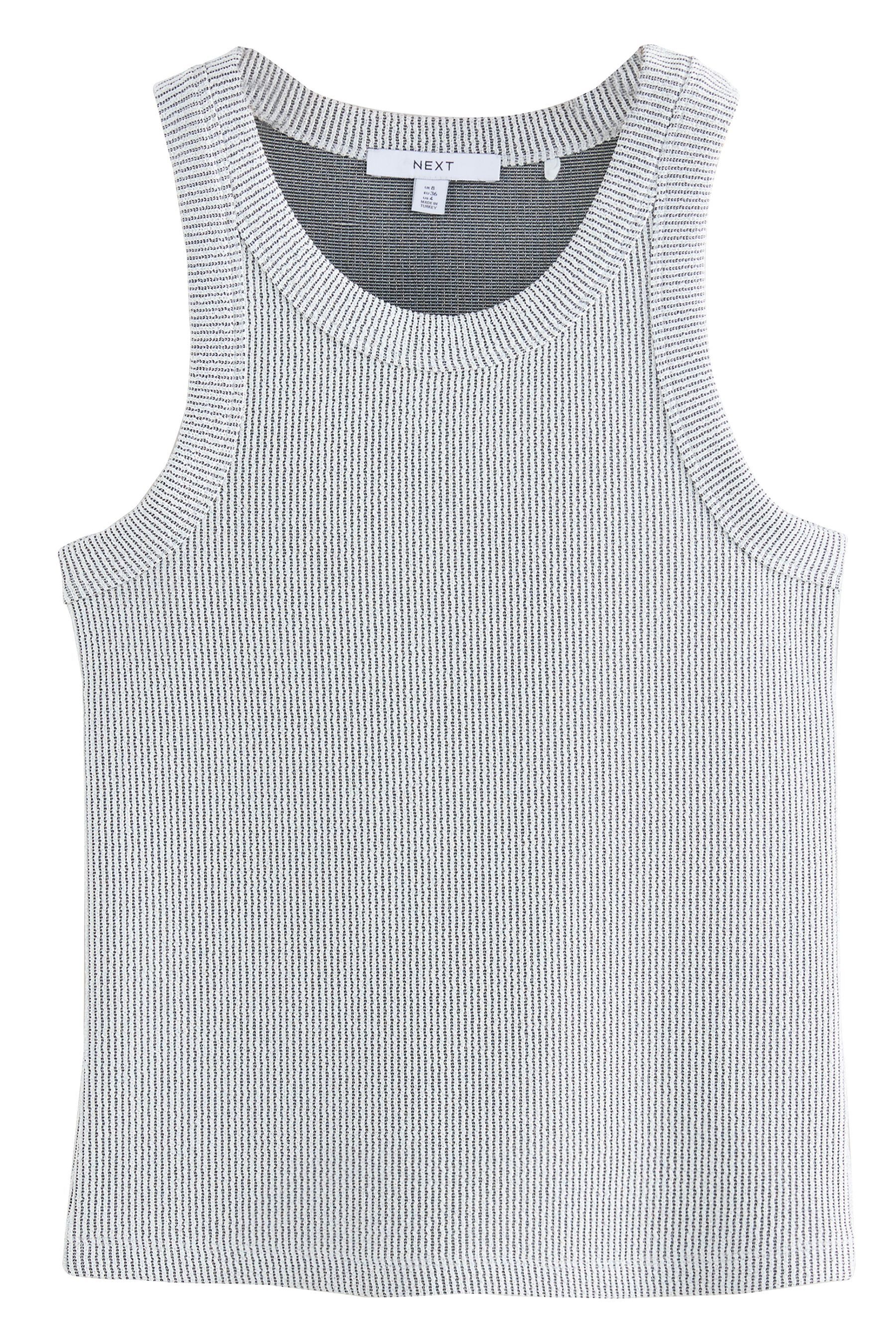 Next Trägertop Geripptes Metallic-Tanktop mit Racerback günstig online kaufen