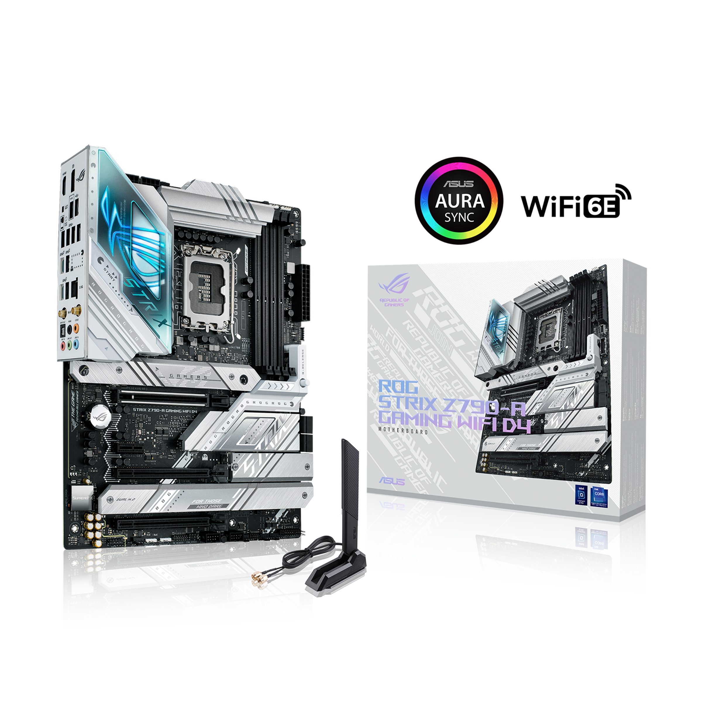Asus »ROG STRIX Z790-A GAMING WIFI D4« Mainboard, ATX, DDR4 Speicher, 4x  M.2, PCIe 5.0, WiFi 6E
