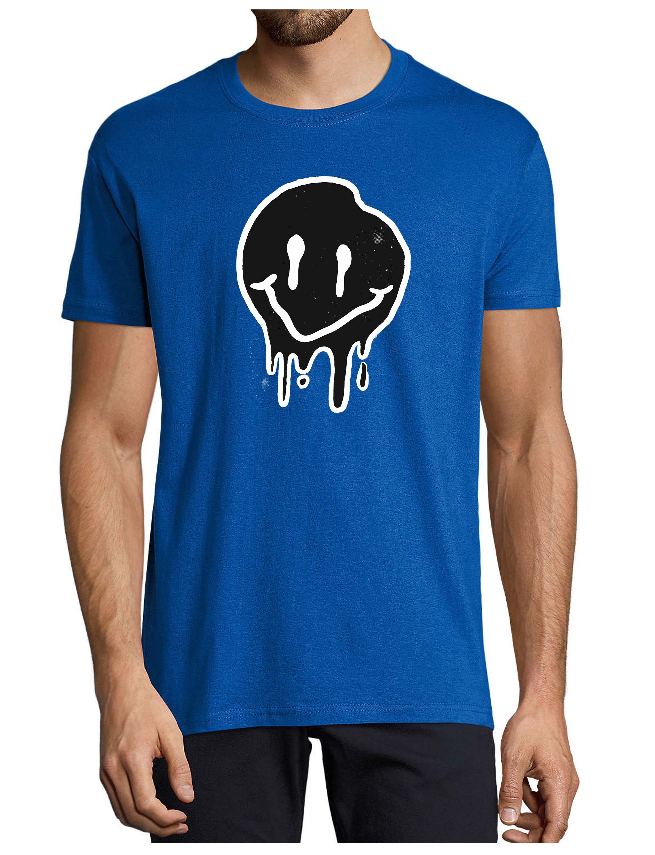 T-Shirt Herren Print Shirt - Zerlaufendes lächelndes Gesicht