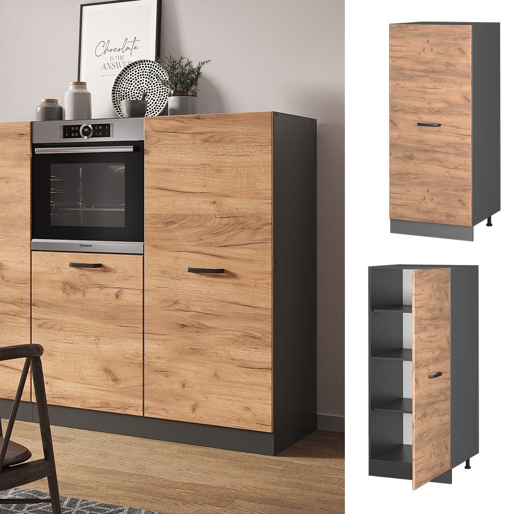 Vicco Hochschrank R-Line, Goldkraft Eiche/Anthrazit, 60 günstig online kaufen
