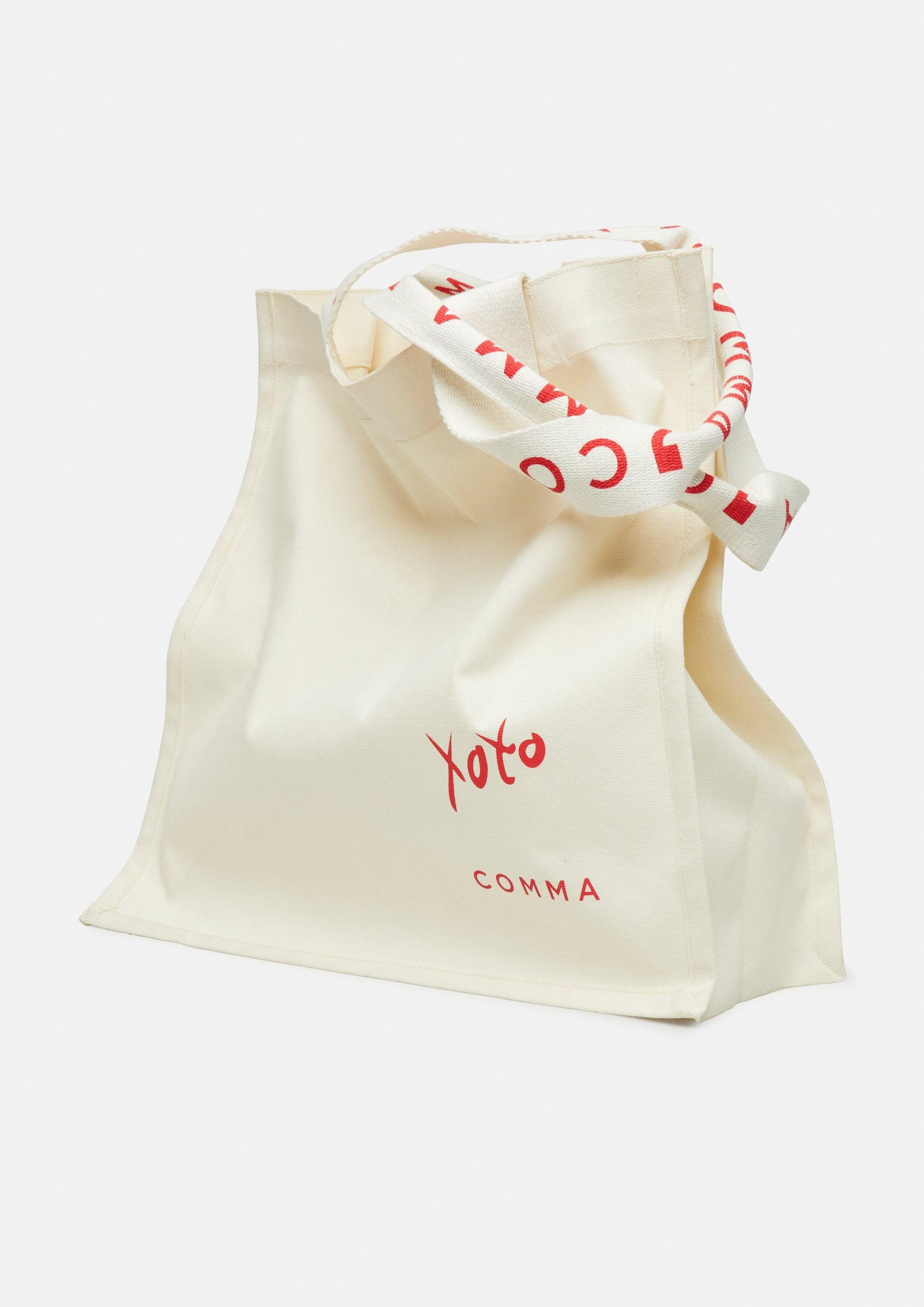 comma Shopper Tasche, Baumwoll-Shopper mit Artwork