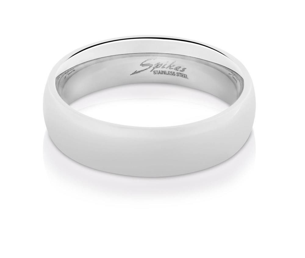 BUNGSA Fingerring 54 (17.2) Ring hochglanzpoliert Silber aus Edelstahl Unisex (Ring, 1-tlg), Damen Herren – Bild 3 von 4