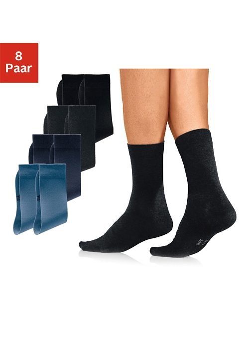 H.I.S Basicsocken (8-Paar) mit hohem Baumwollanteil