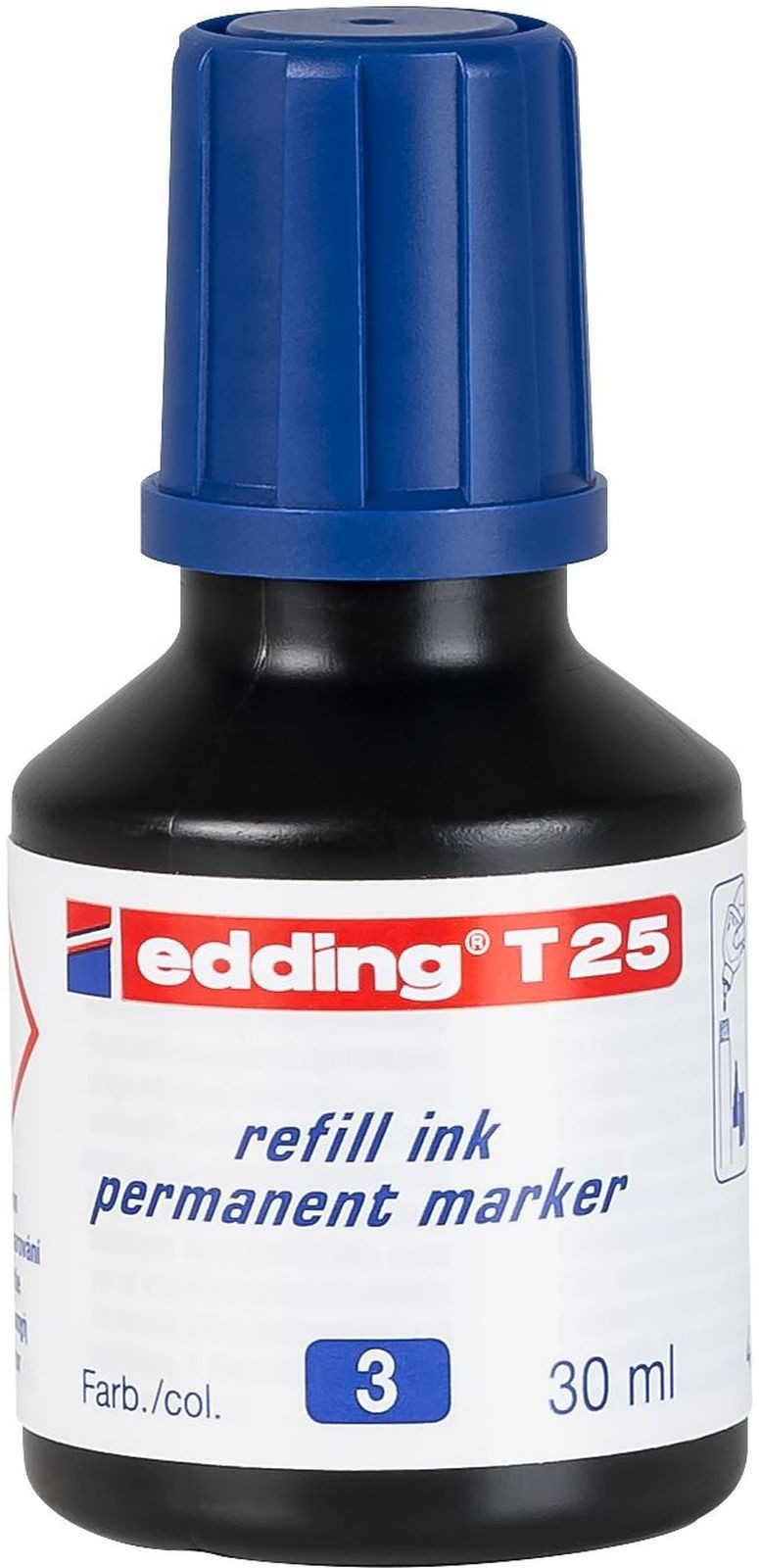 edding Füllhalter Nachfülltinte edding T 25 für edding Permanentmarker 30ml blau