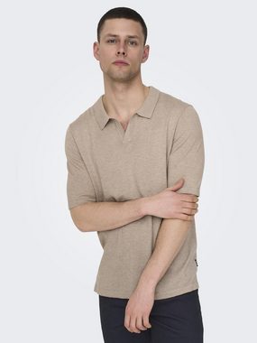ONLY & SONS Strickpullover ONSDINO REG 14 LINEN SS POLO KNIT