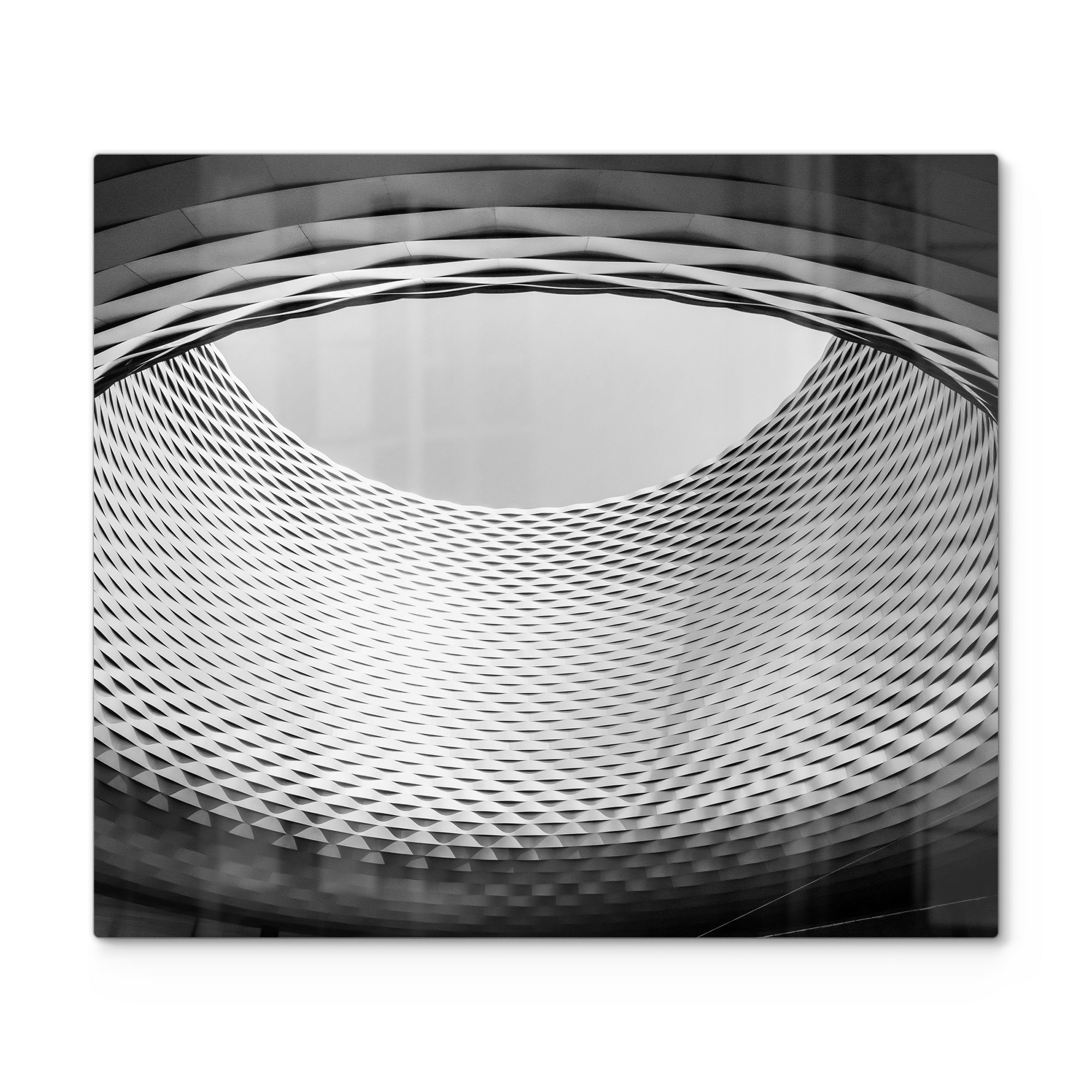 DEQORI Herdblende-/Abdeckplatte 'Zylinder der Messe Basel', Glas, (1 tlg), Glas Herdabdeckplatte Ceranfeld Herd