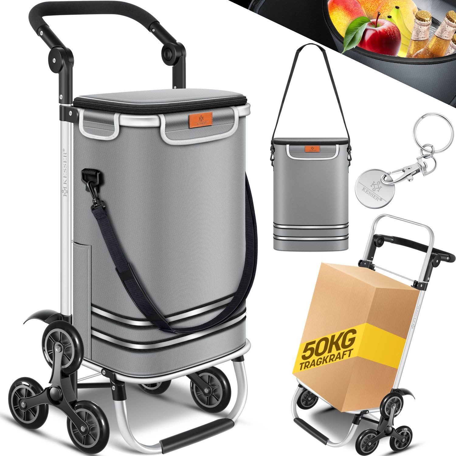 KESSER Einkaufstrolley, Einkaufstrolley mit Kühlfach ideal günstig online kaufen
