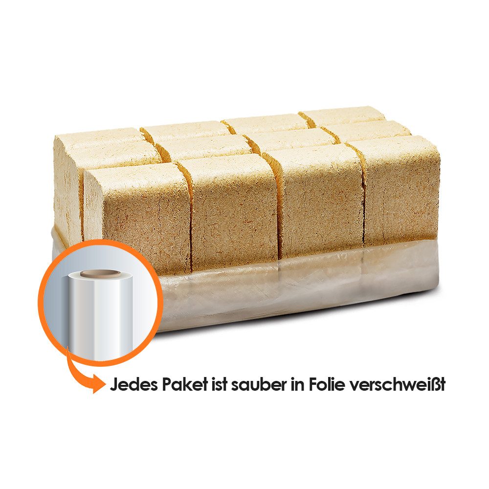 JSM-Brennholz Holzbriketts Holzbriketts aus Kiefernholz (100% Kiefer), 960 kg, Material: Kiefernholz