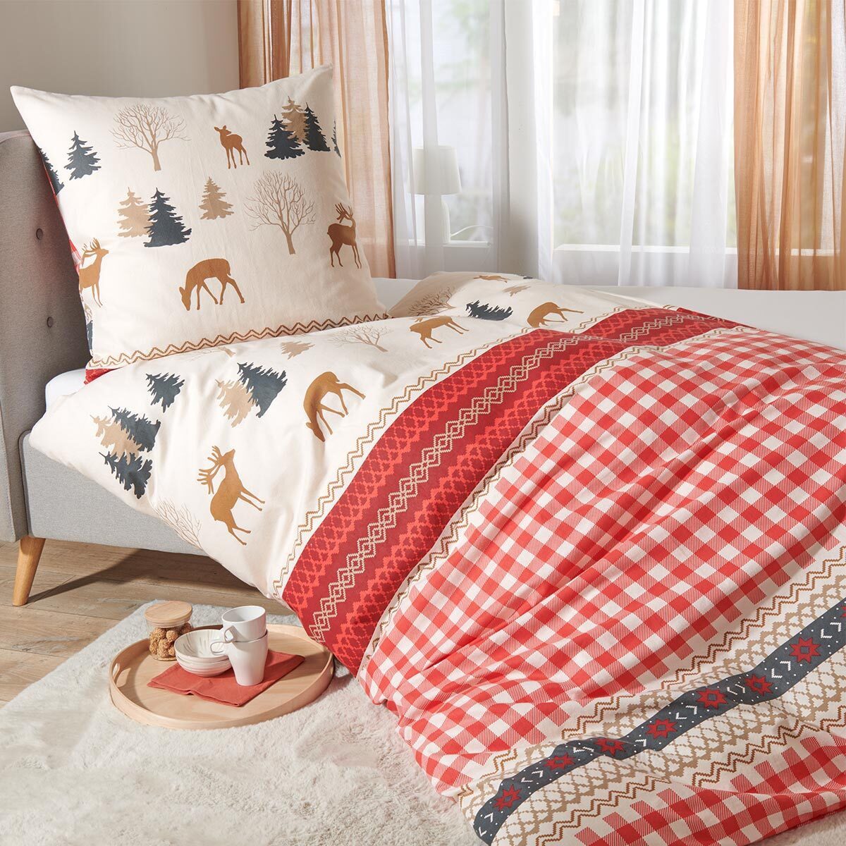 TRAUMSCHLAF Bettwäsche Landhaus, Flanell, 2 teilig, hochwertige Flanell Qua günstig online kaufen