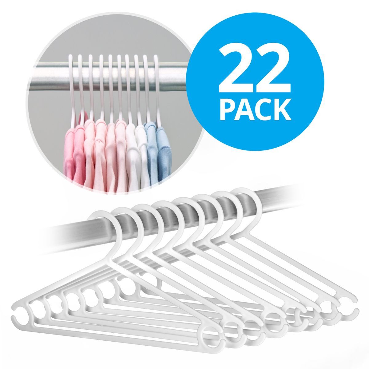LaLoona Kleiderbügel Weiß, Babykleiderbügel 22 Stück günstig online kaufen