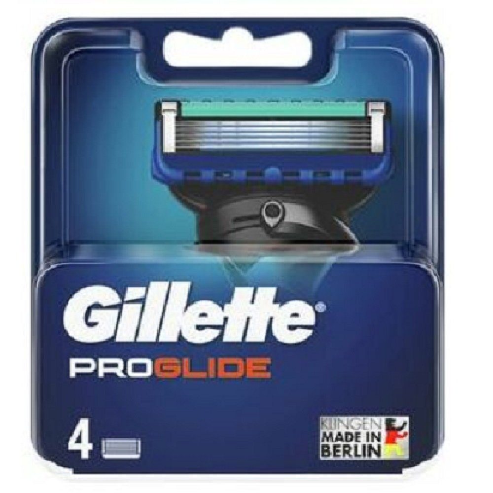 Gillette Rasierklingen ProGlide 4er Set 4-tlg., empfindliche Ersatzklingen Rasierklingen Flexible ProGlide Klingen kompatibel 5-fach, Haut Für Wechselklinge mit Rasur Rasierset Pflege, Gleitstreifen Beauty kompatibel Rasierer